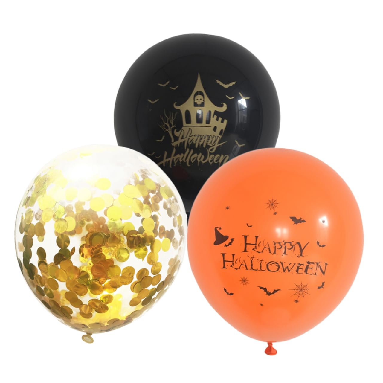 Abaodam 15-Piece Halloween Balloon Set - Latex Balloons with Confetti for Party Decorations | Perfect for Halloween Parties, Home Decor & Spooky Celebrations