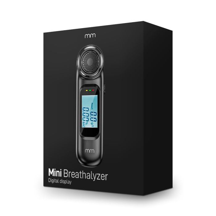 MM - Mini Breathalyzer | Portable Alcohol Tester for Personal & Professional Use | Accurate BAC Detection | Perfect for Parties, Driving Safety & Workplace Testing