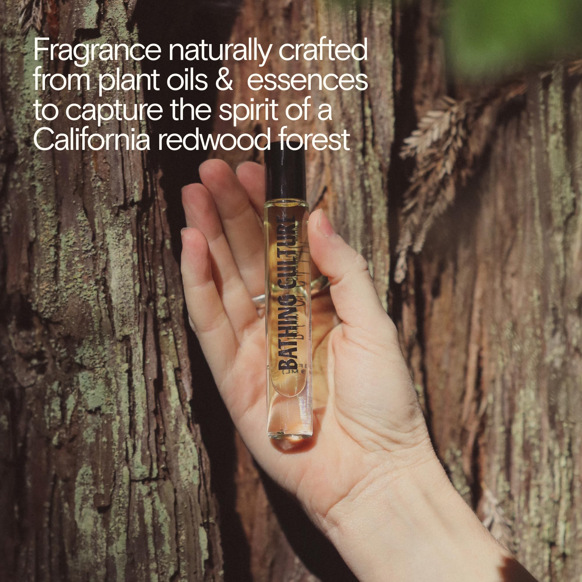 Organic Cathedral Grove Roll-On Perfume Oil by Bathing Culture | Natural, Vegan, Biodegradable & Sustainable Personal Care (0.3 fl oz | 9 ml) - Perfect for Travel, Daily Wear & Eco-Friendly Gifting