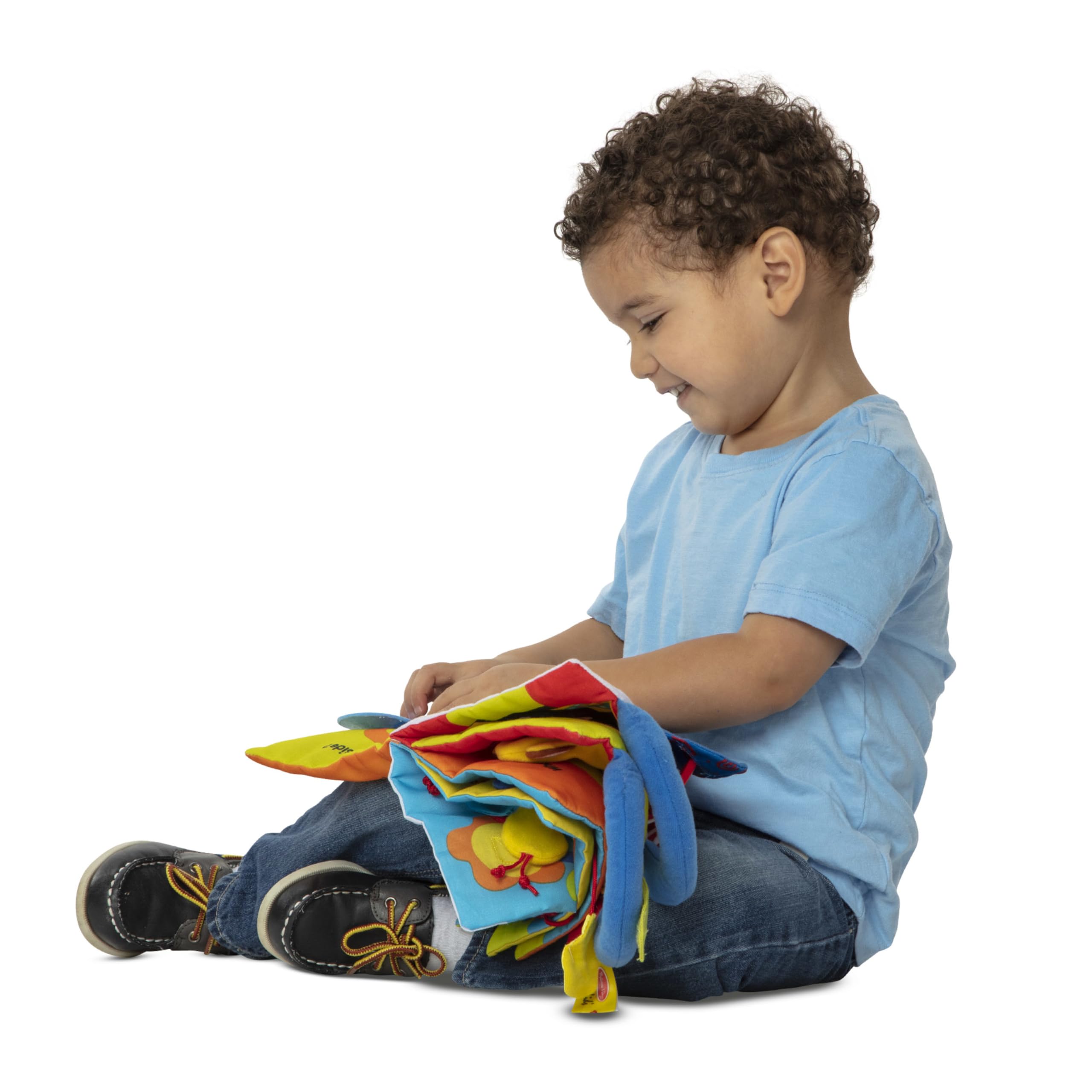 Melissa & Doug My First Activity Book - 8-Page Soft Cloth Book for Babies & Toddlers | Early Learning Developmental Toy | Sensory Play, Teething Relief & Interactive Playtime for Infants