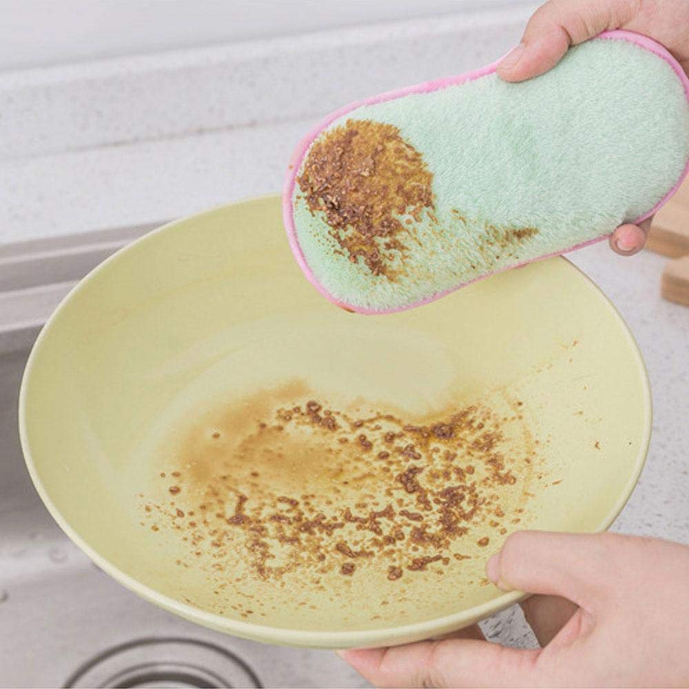 Double-Sided Kitchen Sponges - 6 Pack for Pans & Pots Cleaning