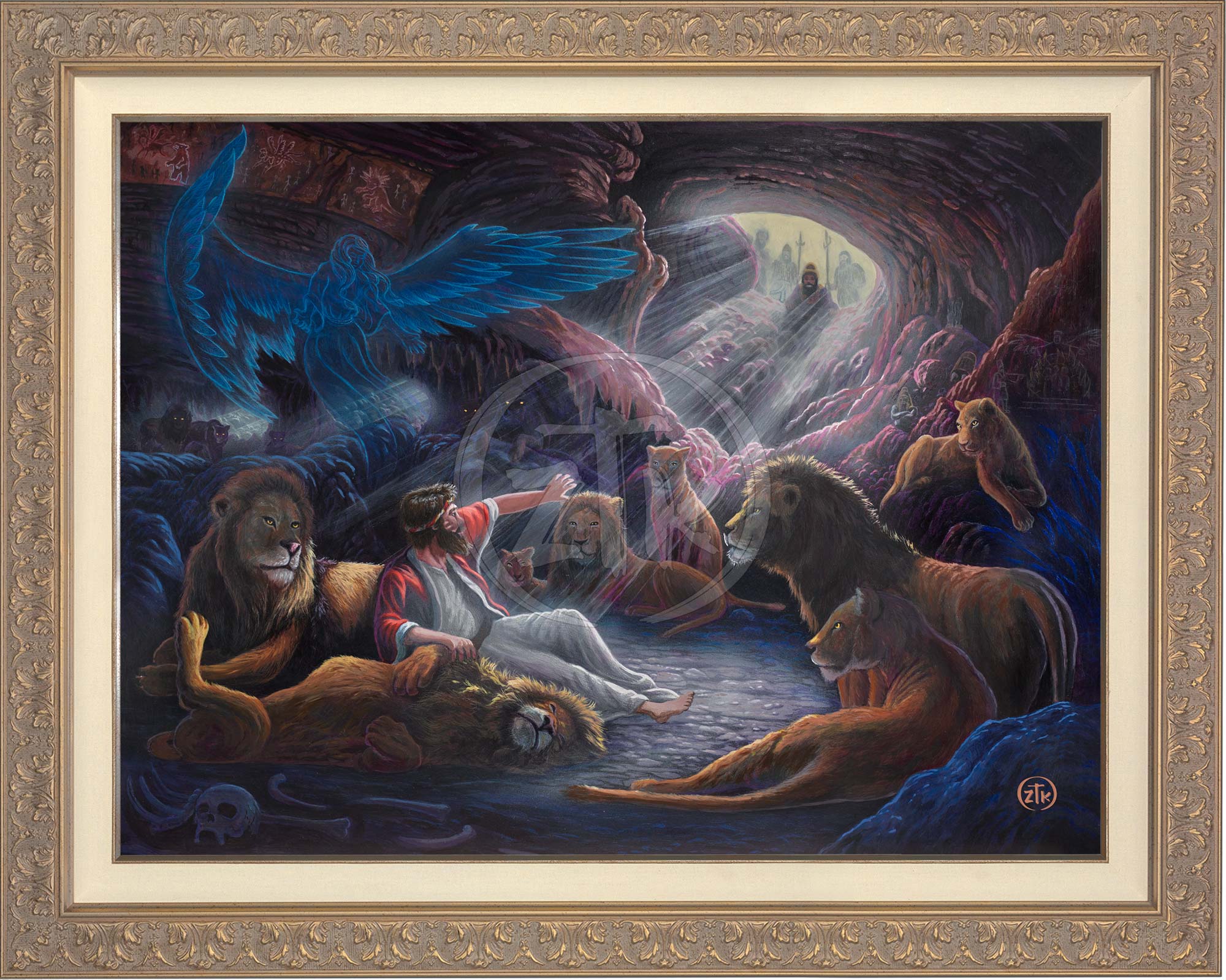 Daniel in the Lion's Den Limited Edition Canvas Wall Art - Biblical Story Painting for Home Decor, Church, Office & Gift