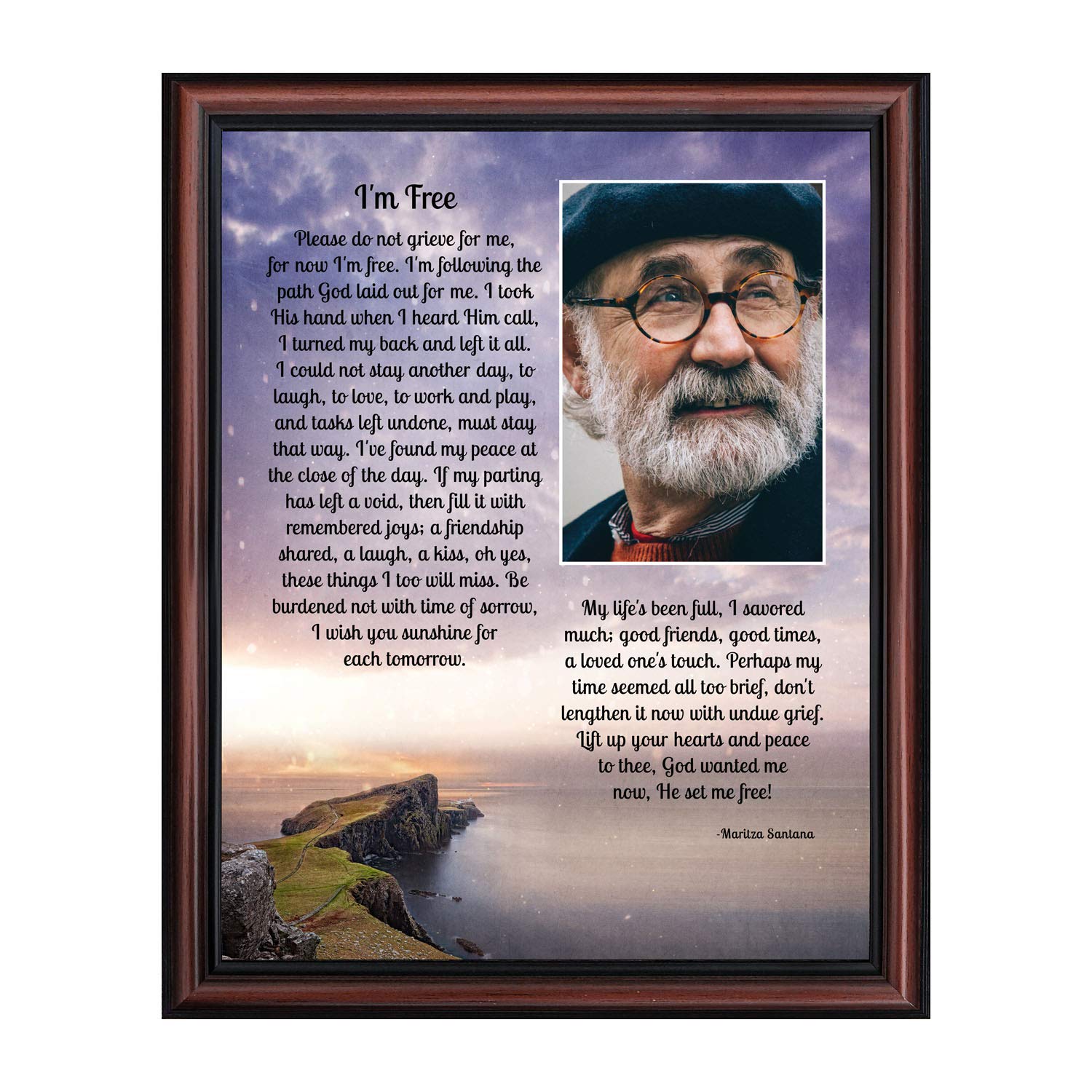 Memorial Picture Frame for Mom - Sympathy Bereavement Gift - Home Décor