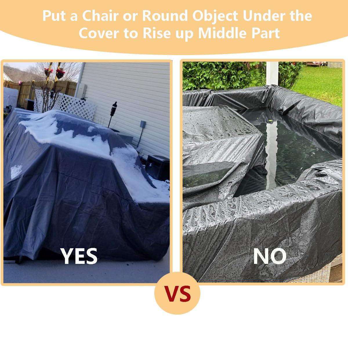 Waterproof Heavy Duty Outdoor Patio Furniture Cover for Sectional Sofa & Rectangle Table Set - Dust Proof Protective Cover 124
