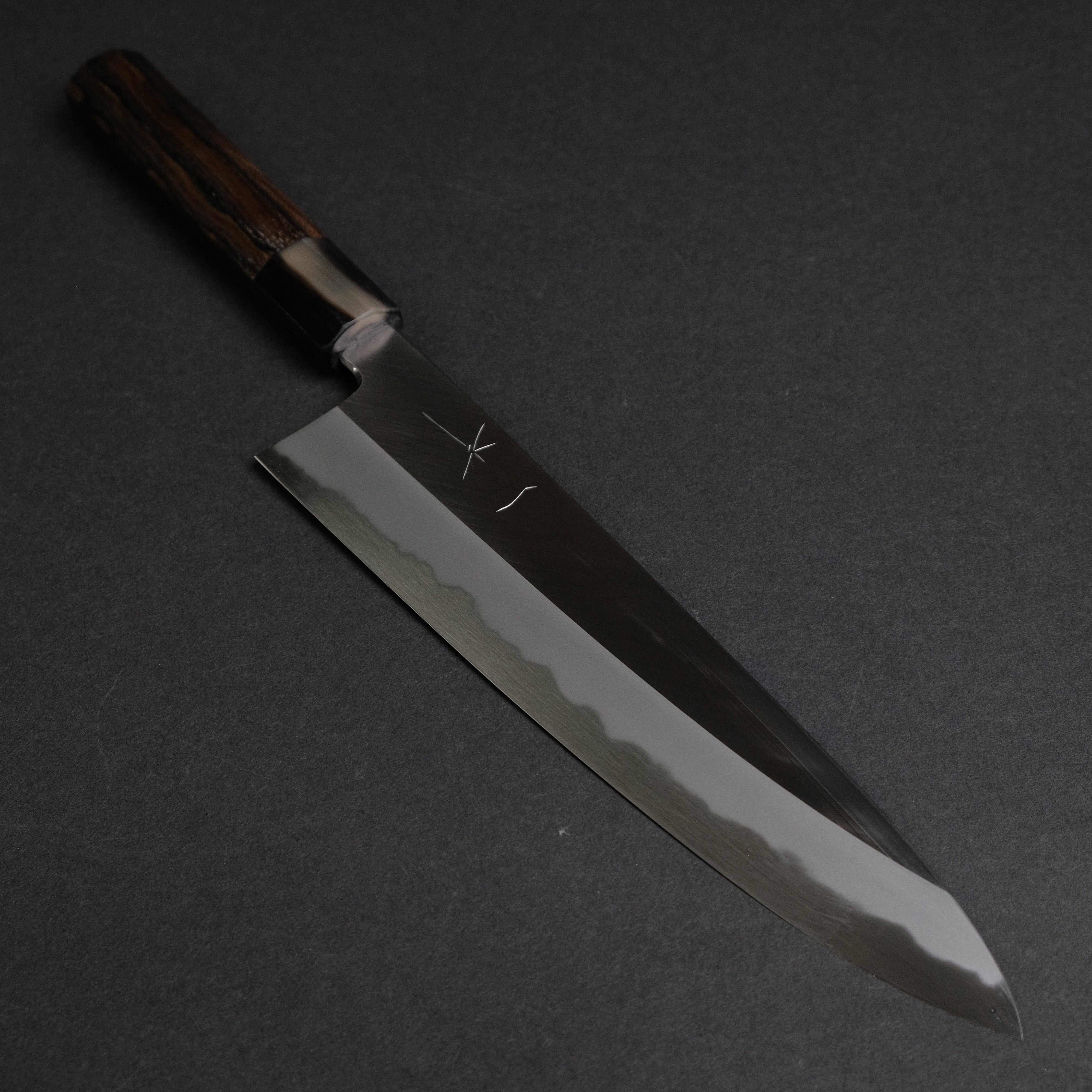 Premium Hitohira Tanaka Kyuzo Blue #1 Steel 240mm Gyuto Chef Knife with Ziricote Wood Handle - Perfect for Professional Chefs & Home Cooking, Sushi, Meat Slicing & Vegetable Chopping