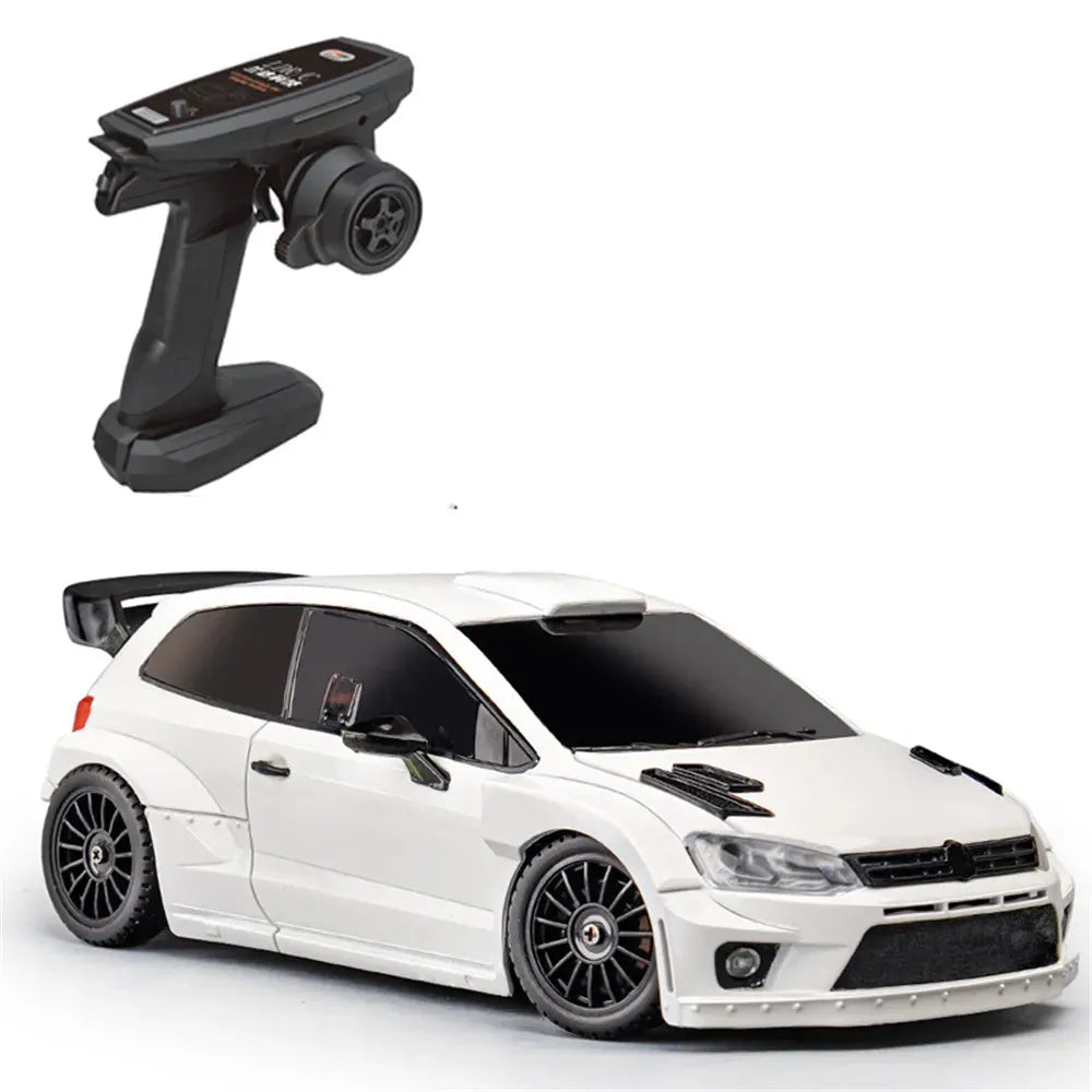 LDRC 2801 Pro RC Drift Car 1/28 Scale 4WD RTR with 7.4V Battery - Ready-to-Race Remote Control Car for POLO R Model - Full Proportional On-Road Racing Drift Vehicle for Adults & Kids - Perfect for Indoor Racing, Backyard Tracks & RC Car Competitions