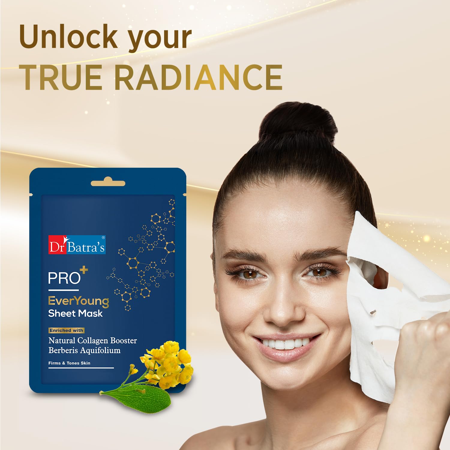 Dr Batra's PRO+ Everyoung Sheet Mask (25g) - Pack of 2 | Hydrating & Anti-Aging Face Mask for Glowing Skin | Perfect for Daily Skincare Routine & Spa Days