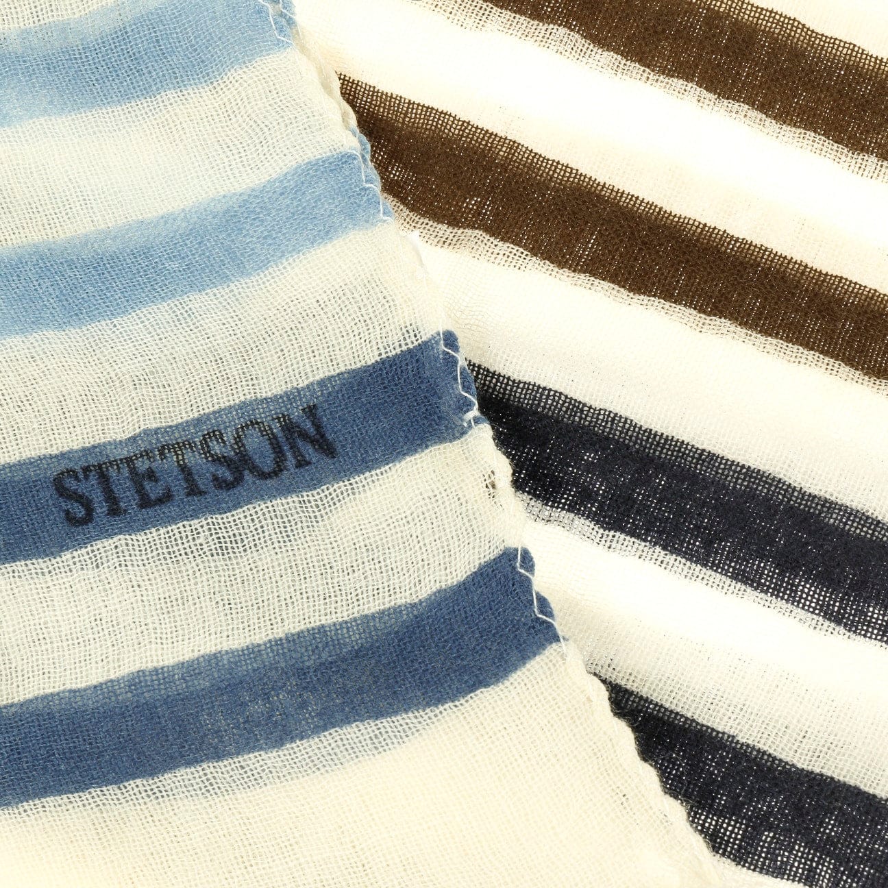Stetson Summer Stripes Wool Scarf - Lightweight Warm Fashion Accessory for Women & Men - Perfect for Outdoor Activities, Travel and Cold Weather