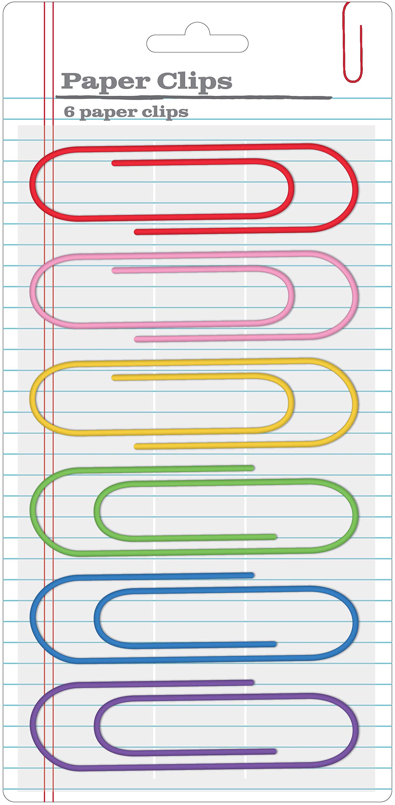 American Crafts Primary Giant Paper Clips - 1.5 Inch Large Colorful Binder Clips for Office, School, Home Organization & DIY Crafts