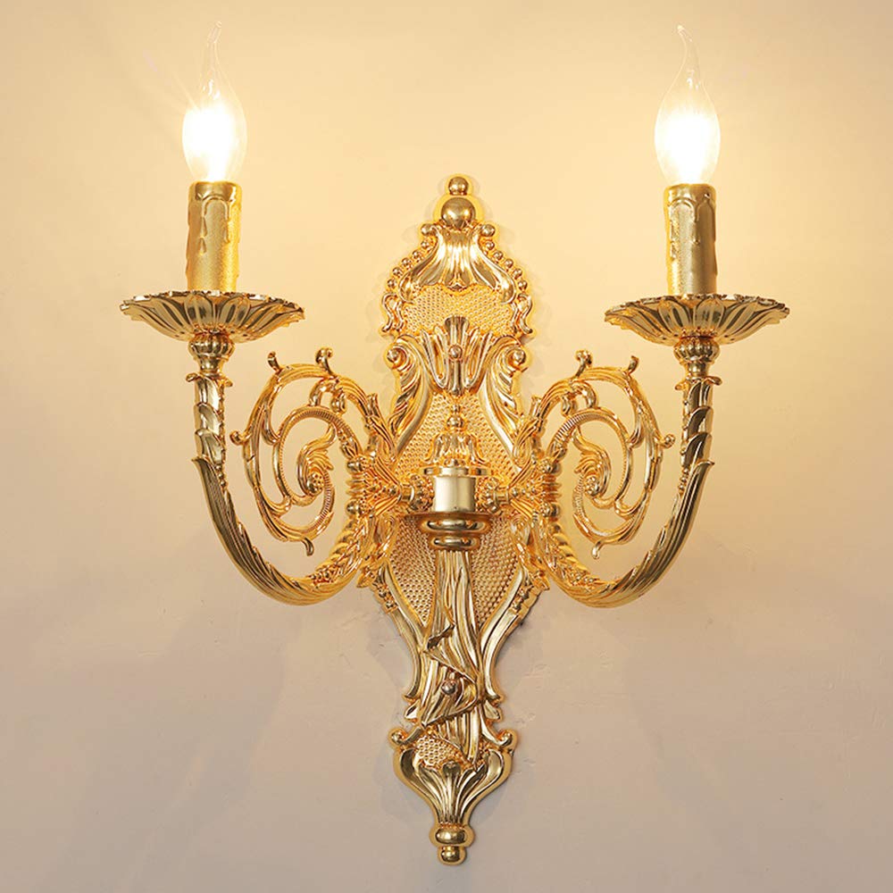 2-Light Crystal Wall Sconce - Zinc Alloy Candle Wall Lamp for Living Room, Corridor & Bedroom - Elegant Wall Lighting Fixture for Home Decor, Wedding & Dining Room Ambiance
