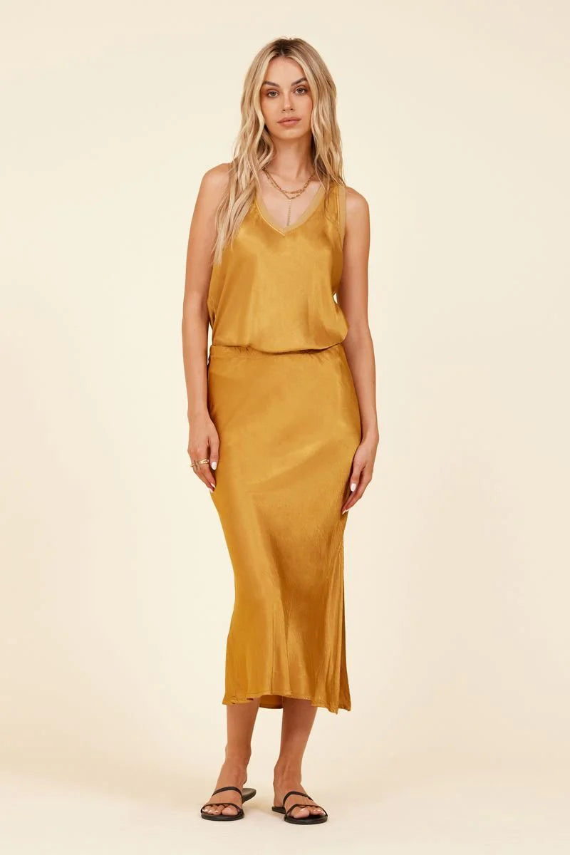 Bridget Silky Tank Top for Women - Soft & Comfortable Dijon Color - Perfect for Summer, Layering & Casual Outfits