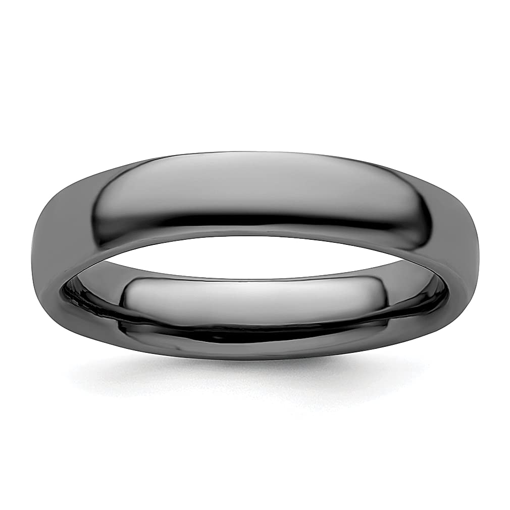 925 Sterling Silver Black Plated Stackable Ring for Women - Smooth Minimalist Fine Jewelry - Perfect Gift for Her, Anniversary, Birthday & Everyday Wear