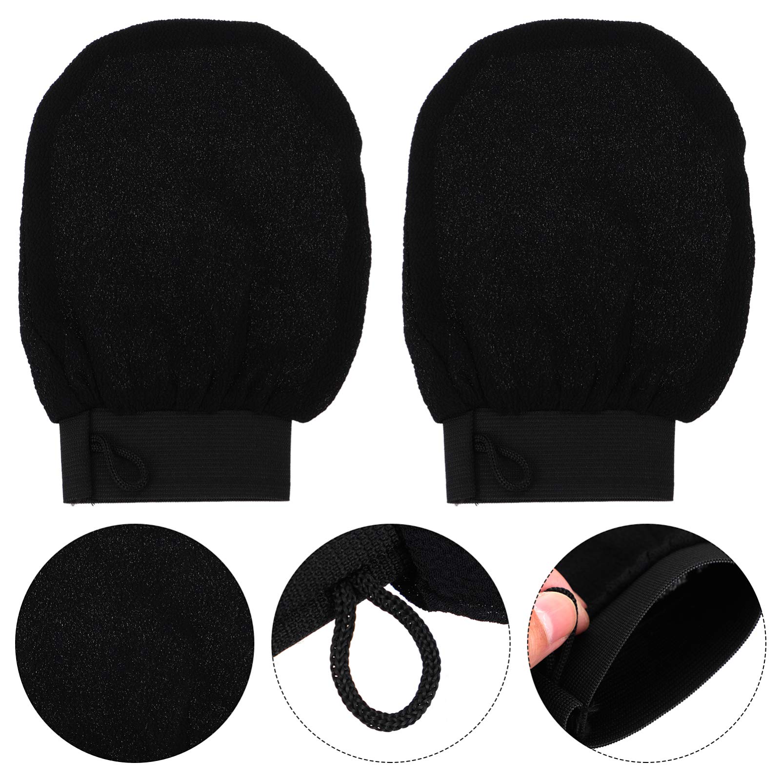 Exfoliating Bath Gloves for Spa & Shower - 1 Pair Viscose Fiber Massage Gloves with Loofah Texture, Perfect for Body Scrub, Exfoliation & Skin Care - Ideal for Home Spa, Relaxation & Self-Care Routine