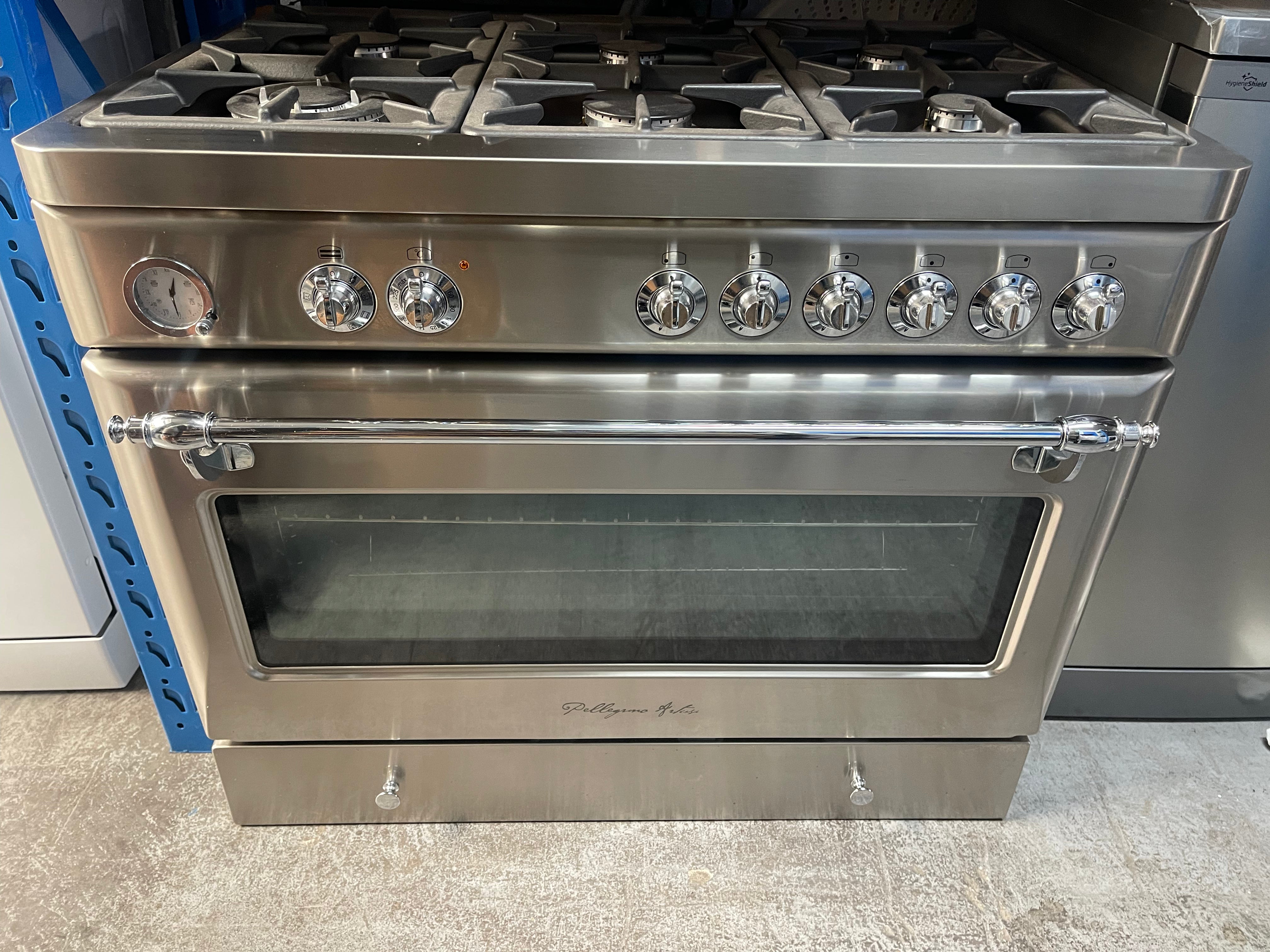 Artusi 90cm Dual Fuel Freestanding Oven & Stove - AFG999X [Factory Second] - Professional Gas Cooktop & Electric Oven - Perfect for Home Kitchens & Restaurants