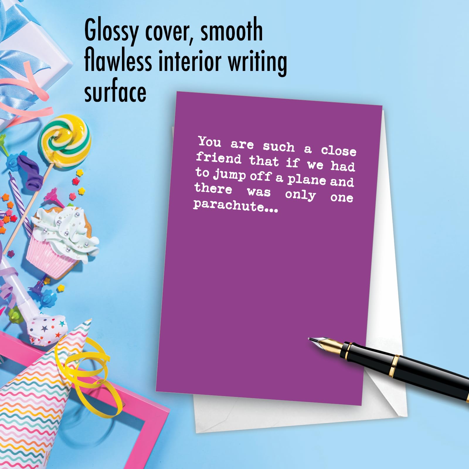 Funny Happy Birthday Card with Envelope - Colorful Humorous Greeting Card for Friends & Family - Perfect for Birthdays, Parties & Special Occasions