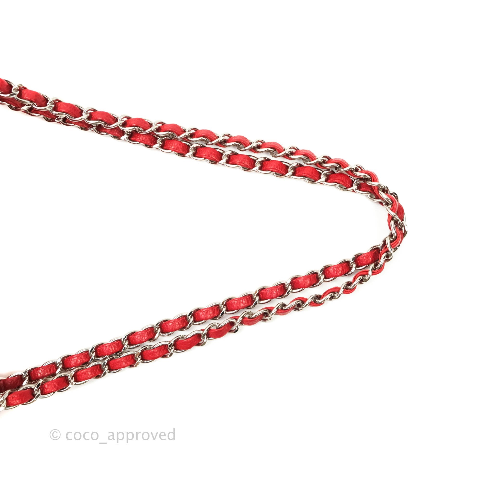 Chanel Classic Medium Double Flap Bag in Red Caviar Leather with Silver Hardware - Luxury Designer Handbag for Women, Perfect for Parties, Work & Everyday Use