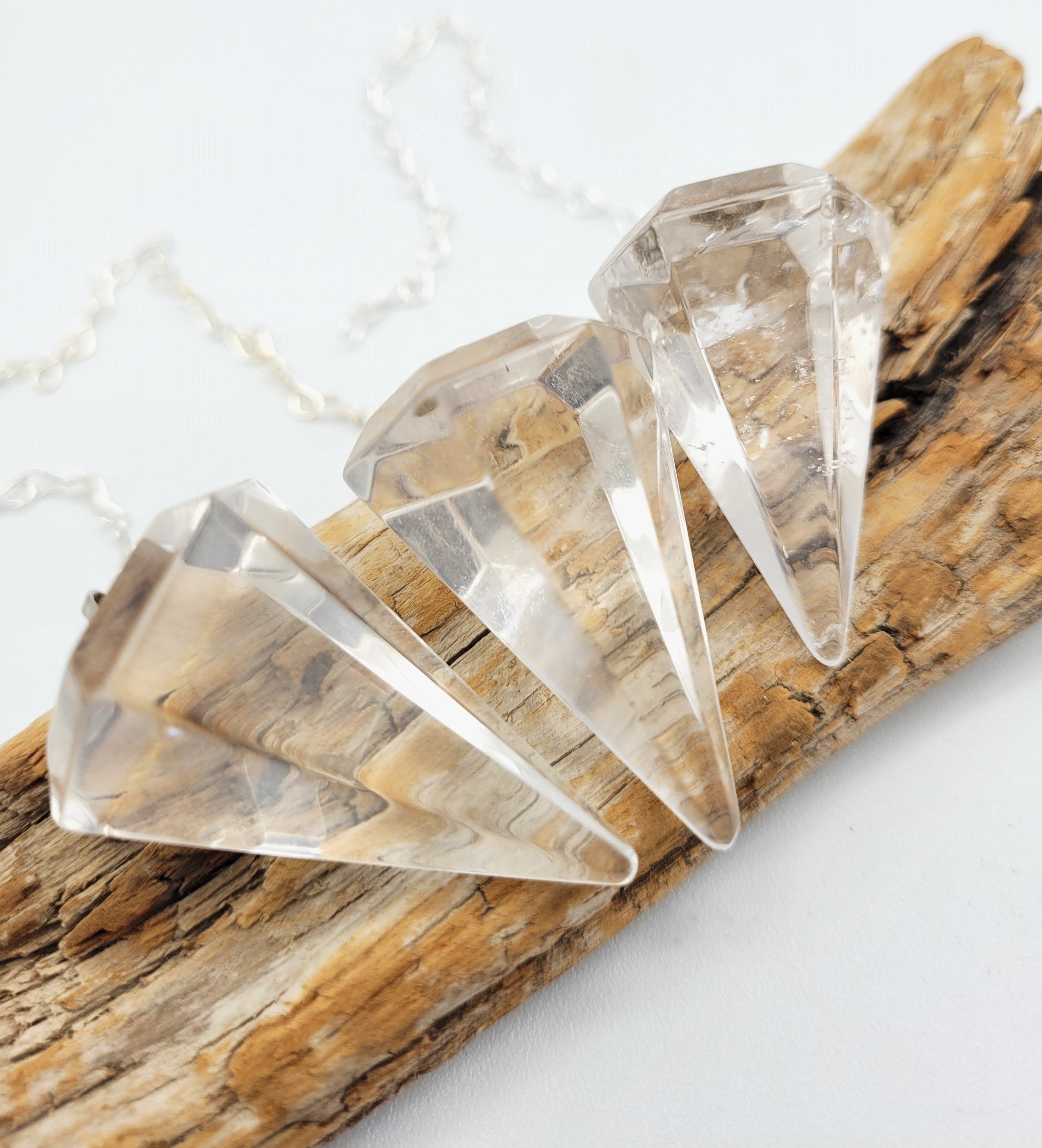 Natural Clear Quartz Pendulum for Divination, Healing & Energy Work - Perfect for Meditation, Chakra Balancing & Spiritual Practices
