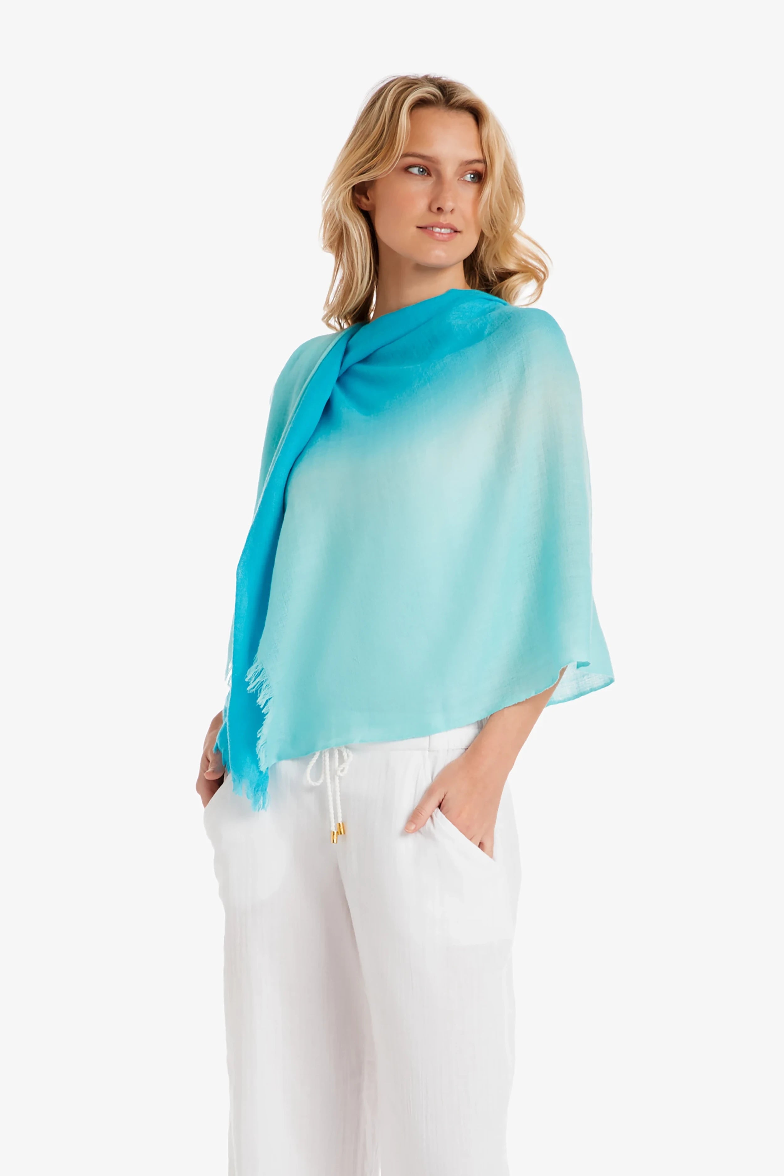 Essential Wrap - Soft & Stylish Sky Blue Scarf for Women - Perfect for Travel, Work & Casual Outfits