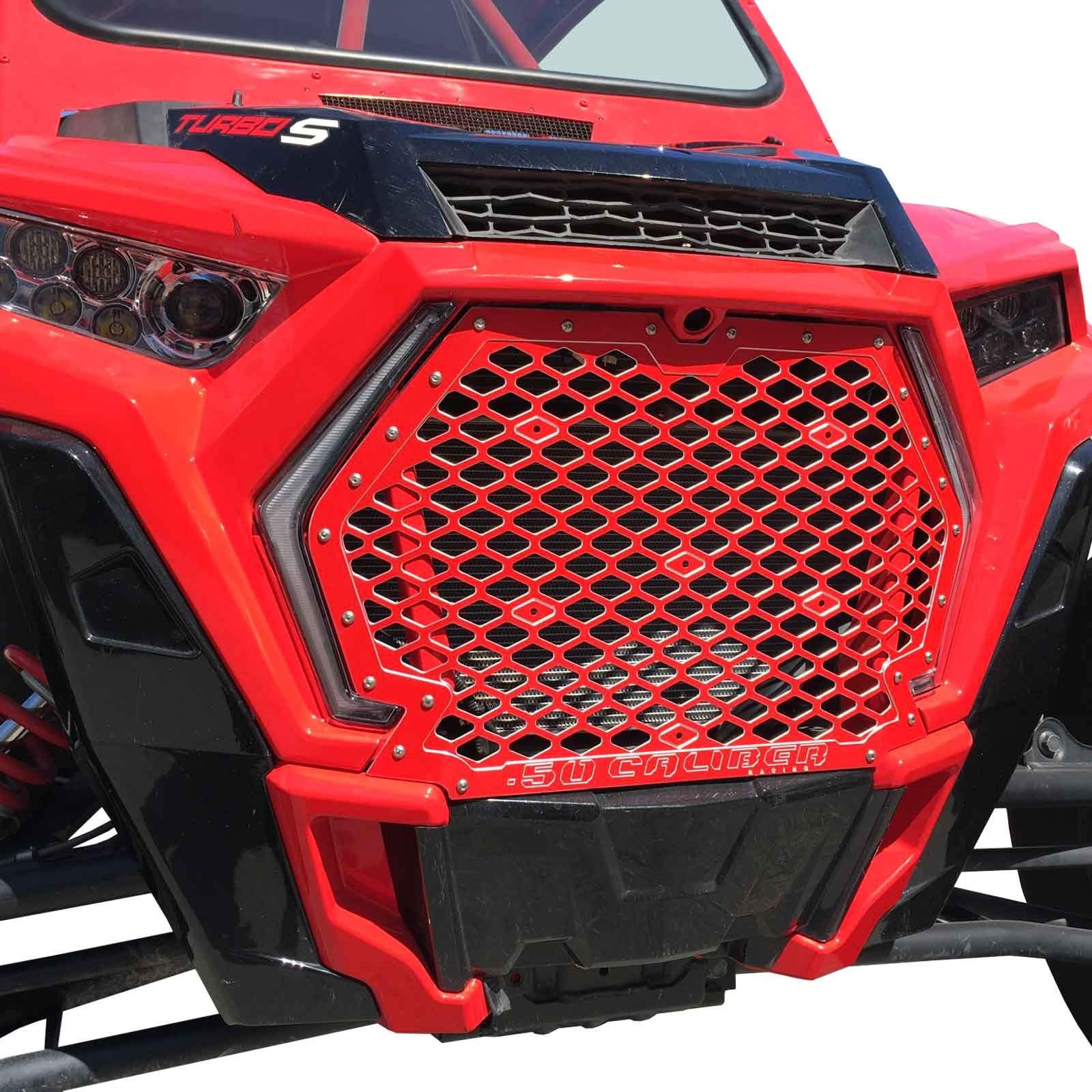 High Performance Red Custom CNC Grill for 2019 Polaris RZR XP1000, XP Turbo, Turbo S 2 & 4 Seat - Improves Airflow & Engine Cooling - Perfect for Off-Road Adventures & Dune Racing [5358A6]