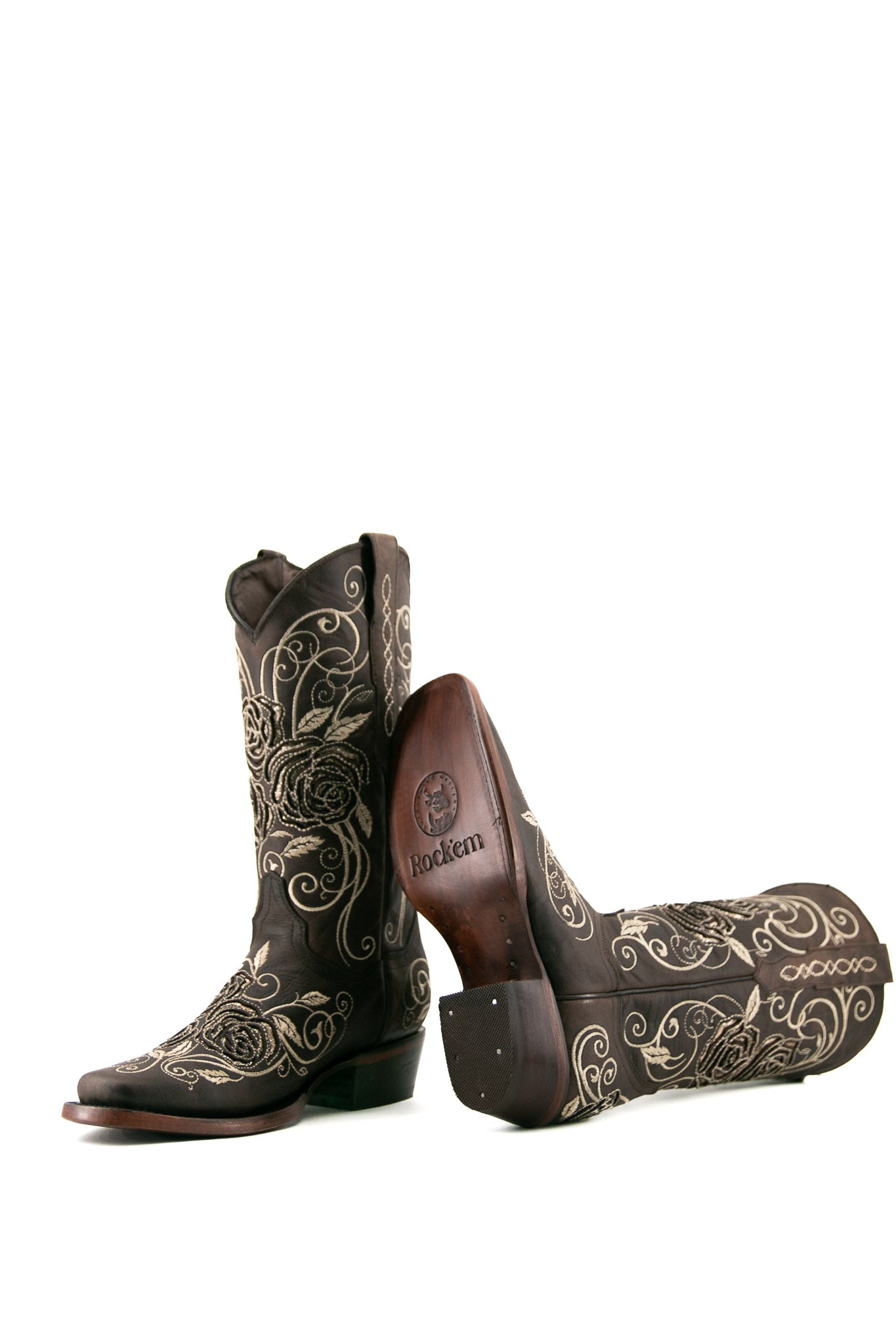 Rosal Frontier Cowgirl Boots for Women - Western Style Leather Riding Boots with Comfortable Fit - Perfect for Country Rides, Rodeos & Fashion Outfits