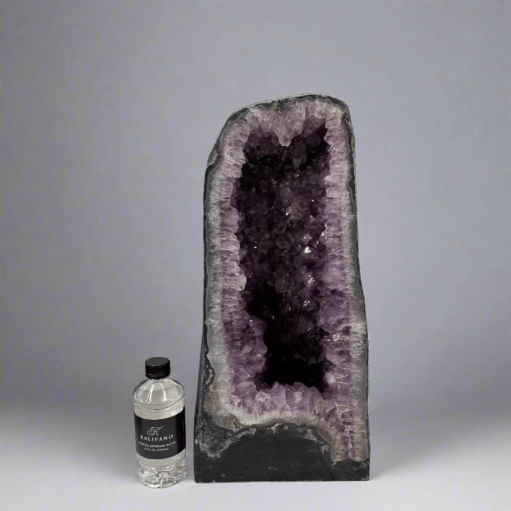 Natural Amethyst Geode Cathedral from Brazil - 19 to 57 lbs | Large Purple Crystal Cluster for Home Decor, Meditation & Healing | Spiritual Gift & Feng Shui Crystal
