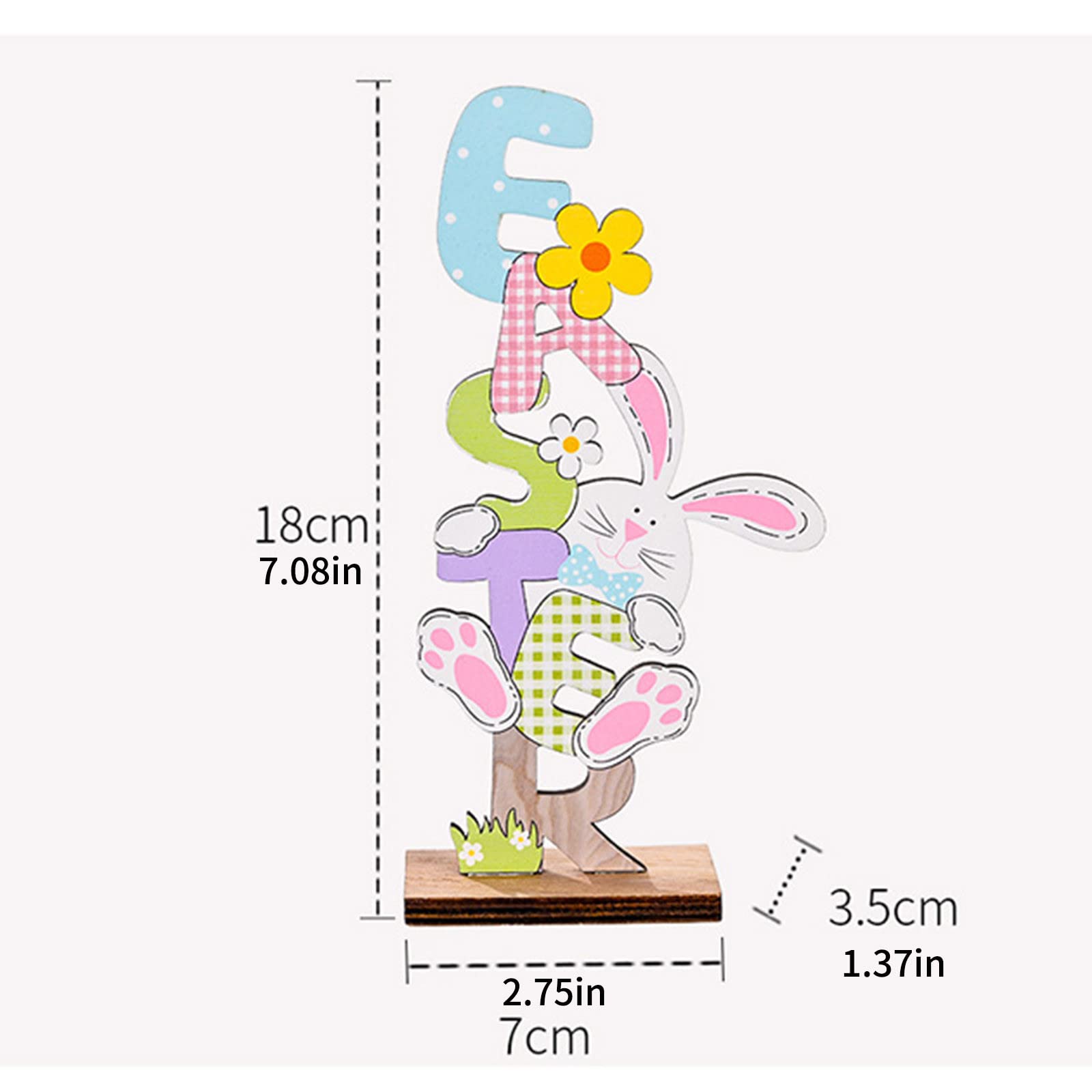 Easter Wooden Printed Ornaments - Handcrafted Easter Decorations for Home, Party & Spring Festival | Perfect for Easter Egg Hunts, Table Centerpieces & Holiday Gifting