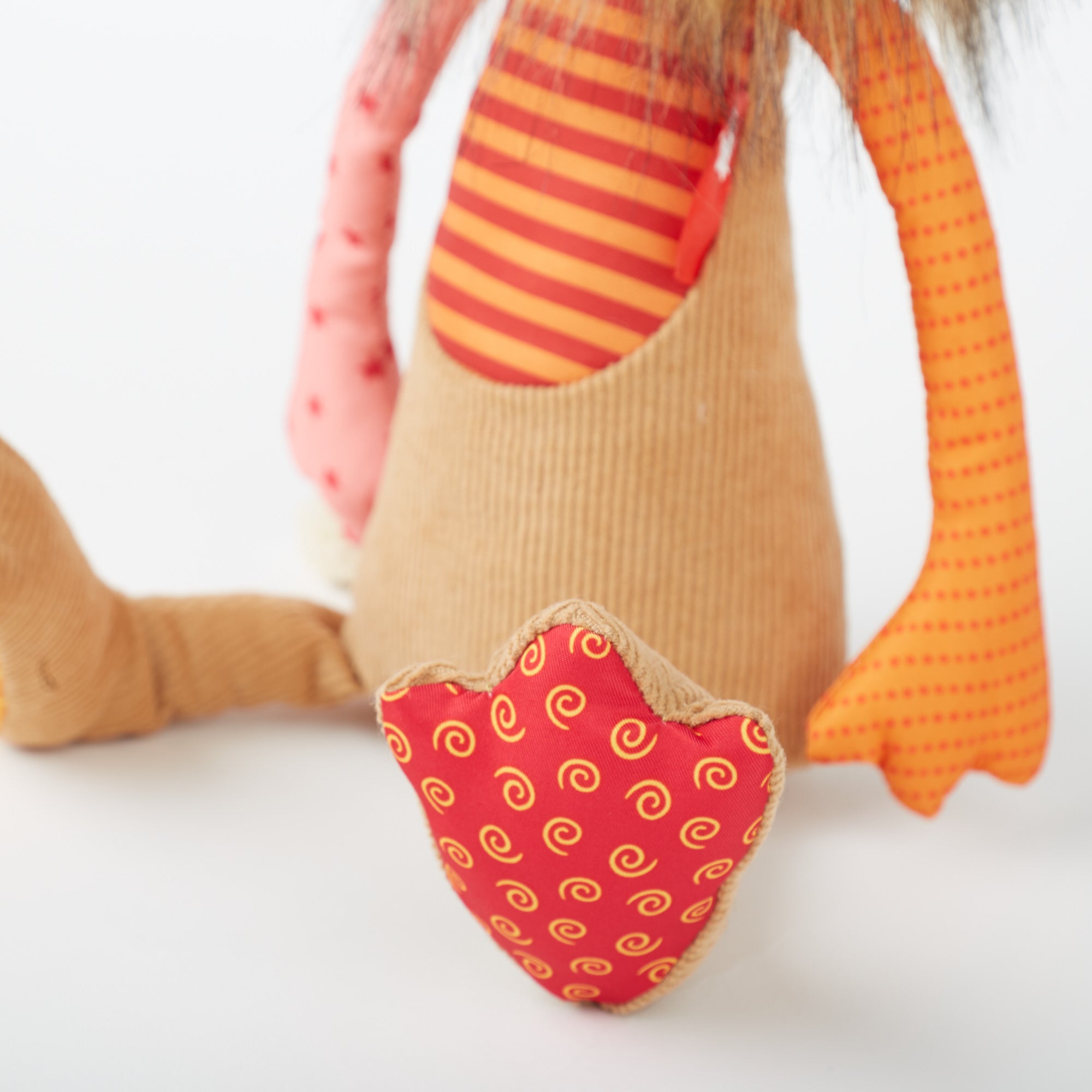 Patchwork Lion Plush Toy - Handmade Stuffed Animal for Kids, Soft Cuddly Lion Plushie - Perfect for Nursery Decor, Birthday Gifts & Comfort Toys