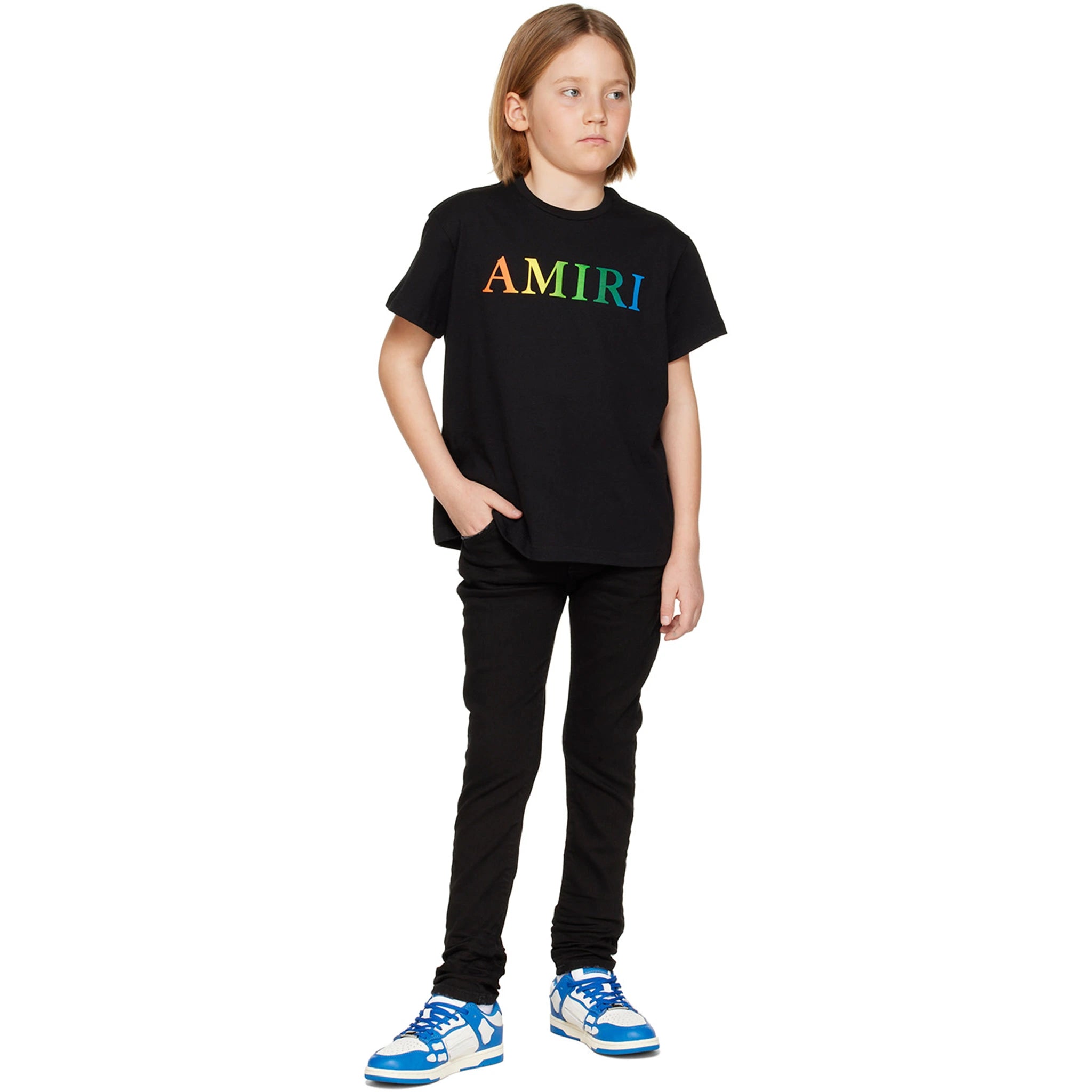 Amiri Kids Stack Black Jeans - Premium Distressed Denim for Boys & Girls | Perfect for School, Playdates & Casual Outings