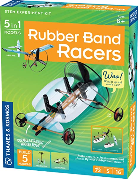 Rubber Band Racers - Fun DIY Race Car Toys for Kids - STEM Learning & Outdoor Play - Perfect for Birthday Gifts & Classroom Activities