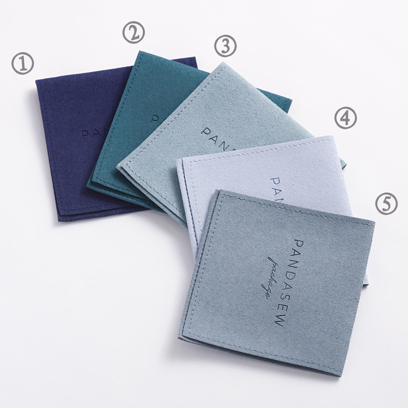 50pcs Custom Embossed Logo Microfiber Jewelry Pouches with Flap - Multicolor Ring Packaging Bags (MCR 124) - Perfect for Jewelry Storage, Gift Wrapping & Small Item Organization