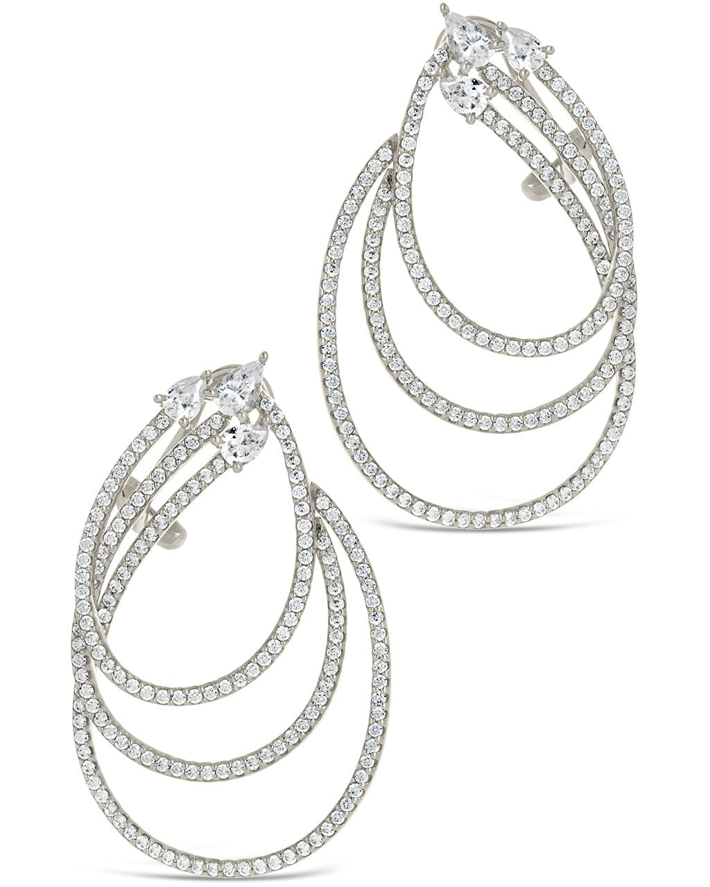 Kaia CZ Statement Drop Earrings for Women - Elegant Cubic Zirconia Dangle Earrings for Party, Wedding & Evening Wear