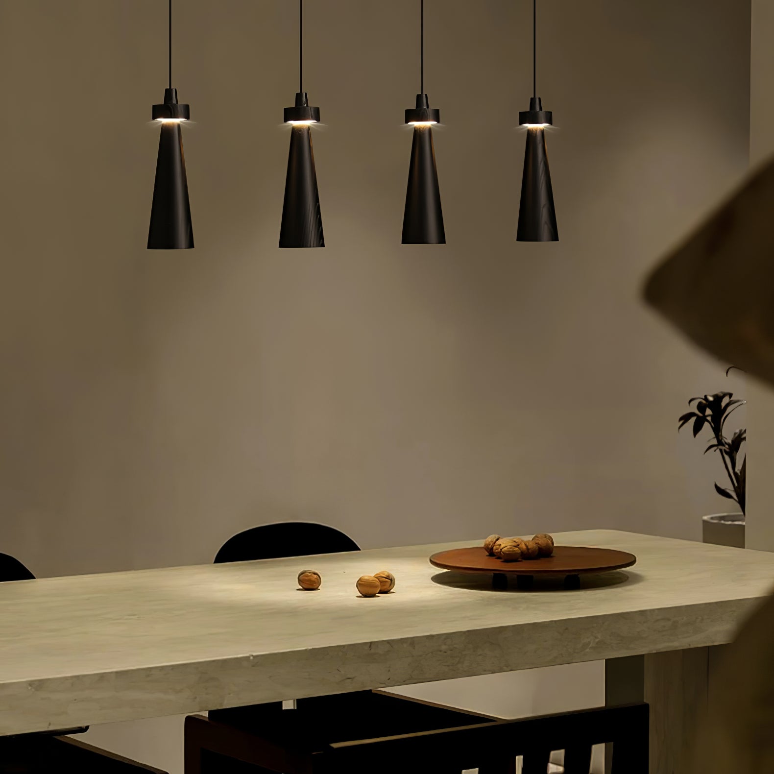 Loma Pendant Light - Modern Minimalist Hanging Lamp for Kitchen Island, Dining Room & Bedroom Lighting - Adjustable Height & Dimmable LED Bulb Included