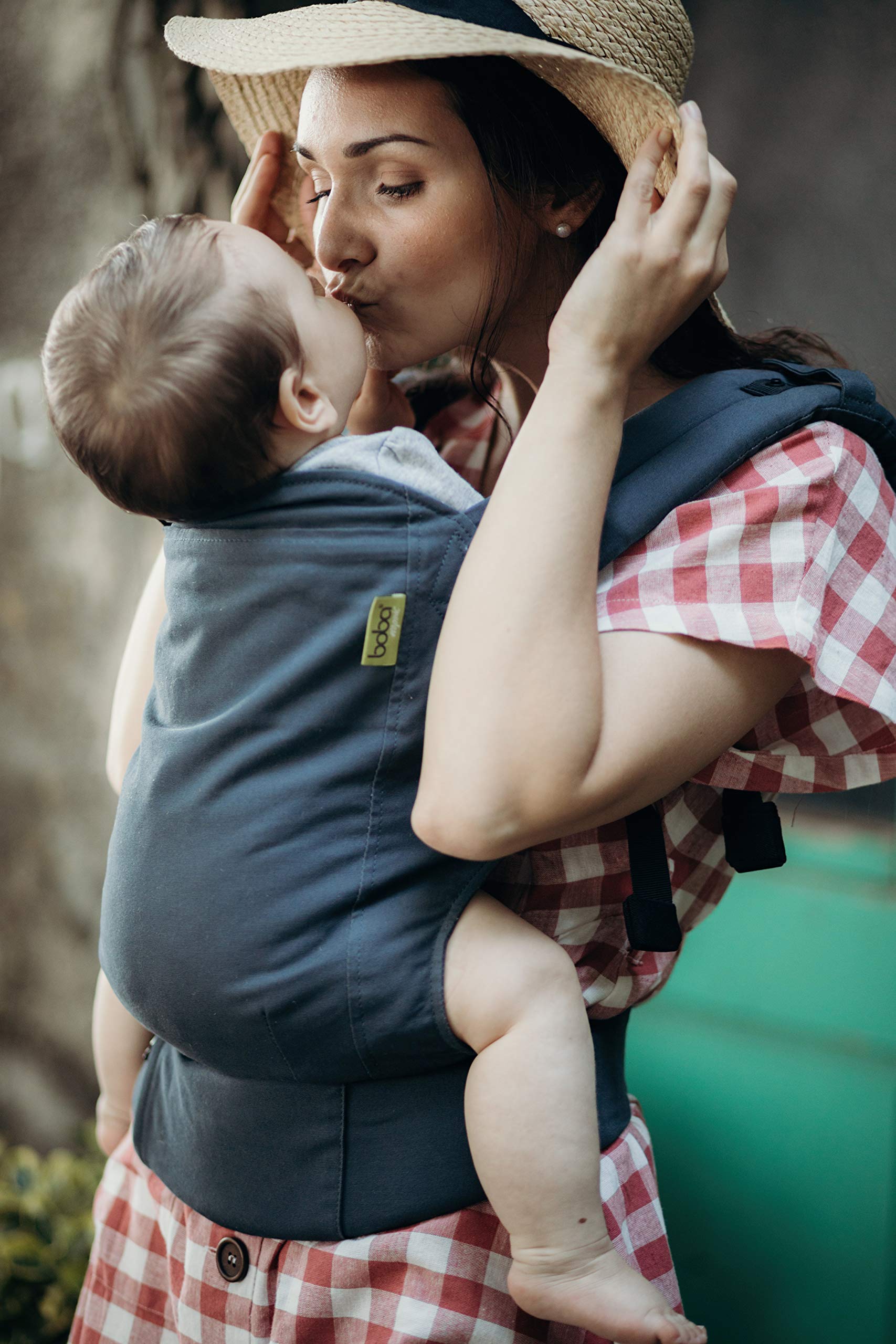 Organic Midnight Boba Baby Carrier - Front & Backpack Sling for Infants (7lb) to Toddlers (45lb) | Classic 4GS Design for Hands-Free Parenting, Shopping & Outdoor Adventures