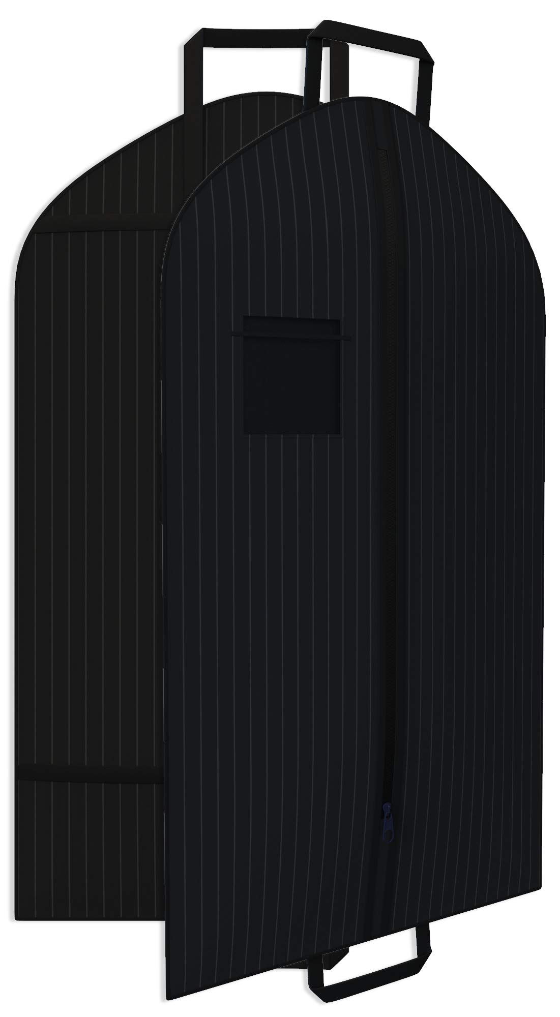 Premium Black Suit Garment Travel Bags with ID Tag Window - Heavy Duty Yet Lightweight for Business Trips, Weddings & Formal Events