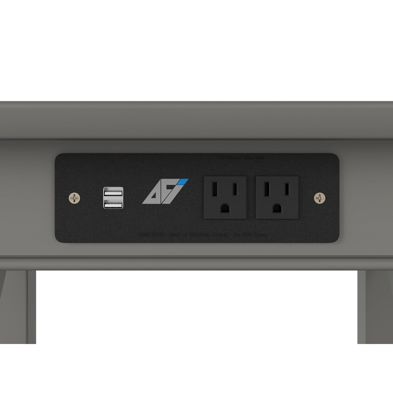 AFI Lexi Printer Stand with Charging Station - Adjustable Height Grey Home Office Desk Organizer for Printer, Laptop & Phone Charging | Perfect for Small Spaces & Workspaces