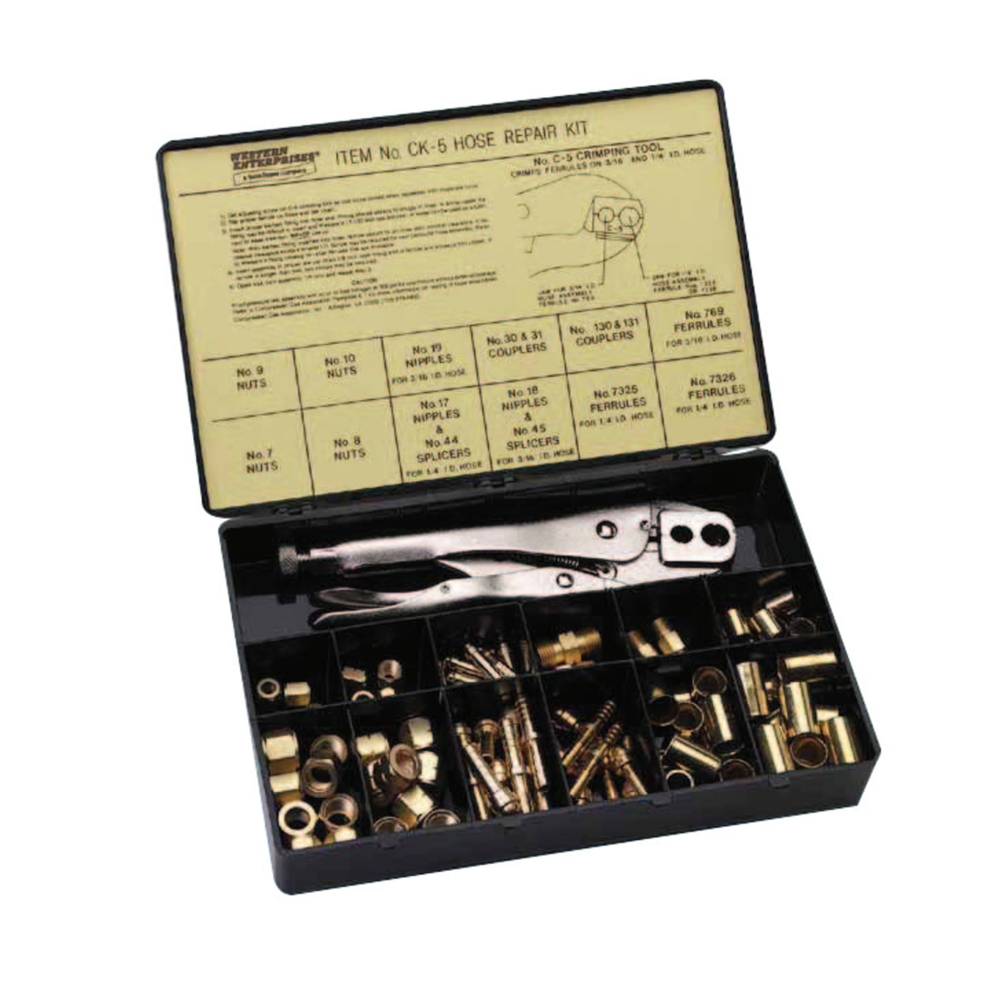 Western Enterprises 312-CK-24 Hose Repair Kit with W-C-5 Tool - Heavy Duty Hydraulic Hose Fix for Tractors, Excavators & Construction Equipment
