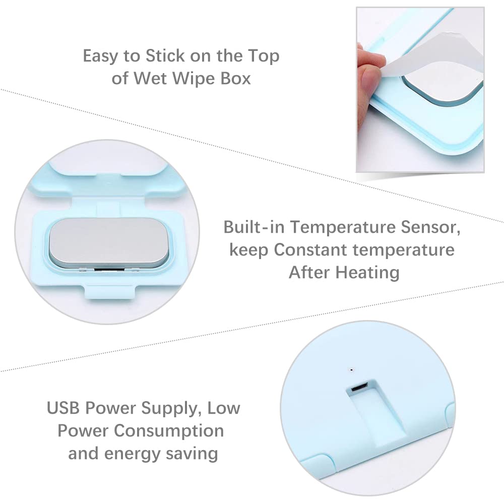 Portable USB Baby Wipe Warmer - Travel-Friendly Wet Wipes Heater for Diaper Changes, On-the-Go Parenting & Nursery Essentials