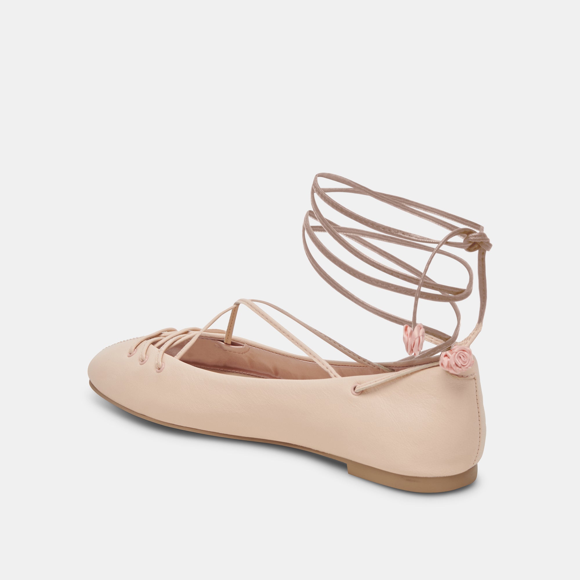 BEATE Women's Light Pink Leather Ballet Flats - Comfortable & Stylish Shoes for Work, Casual Wear & Travel