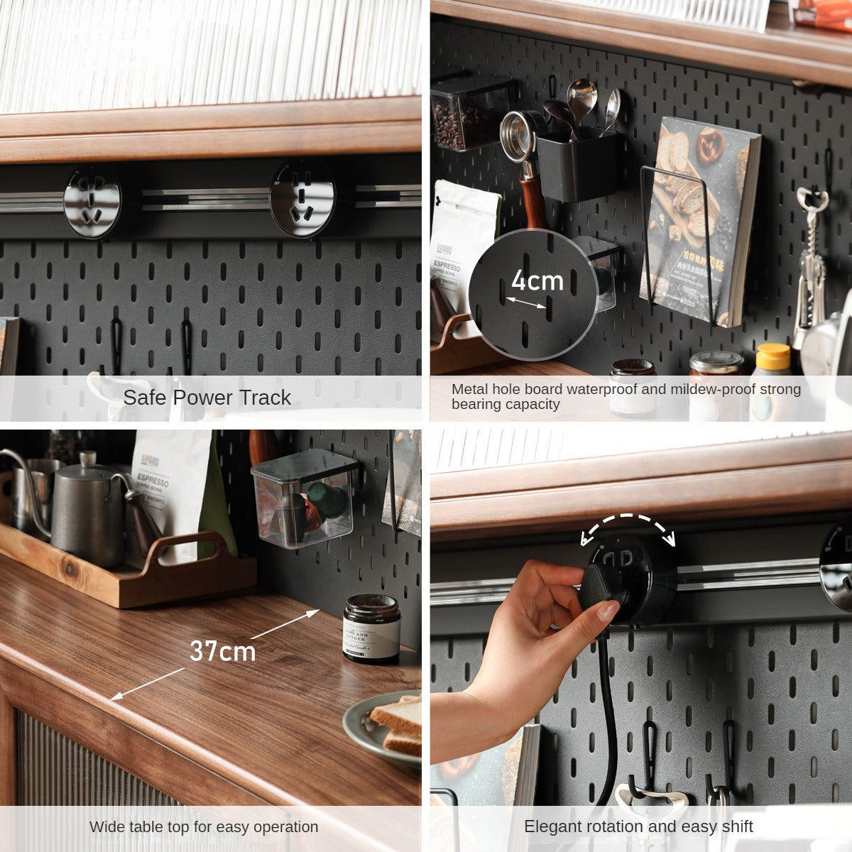 Solid Black Walnut Wood Sideboard Buffet Cabinet - Elegant Dining Room Storage for China, Linens & Entertaining Essentials