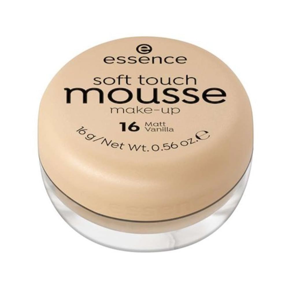ESSENCE Soft Touch Mousse Foundation - 16 Matt Vanilla Shade, Lightweight & Long-Lasting Makeup for Flawless Coverage | Perfect for Daily Wear & Special Occasions