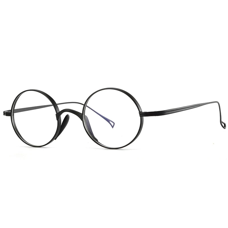 Bclear Unisex Full Rim Round Titanium Eyeglasses 1021 - Lightweight & Durable Frame for Men & Women - Perfect for Reading, Work & Everyday Use