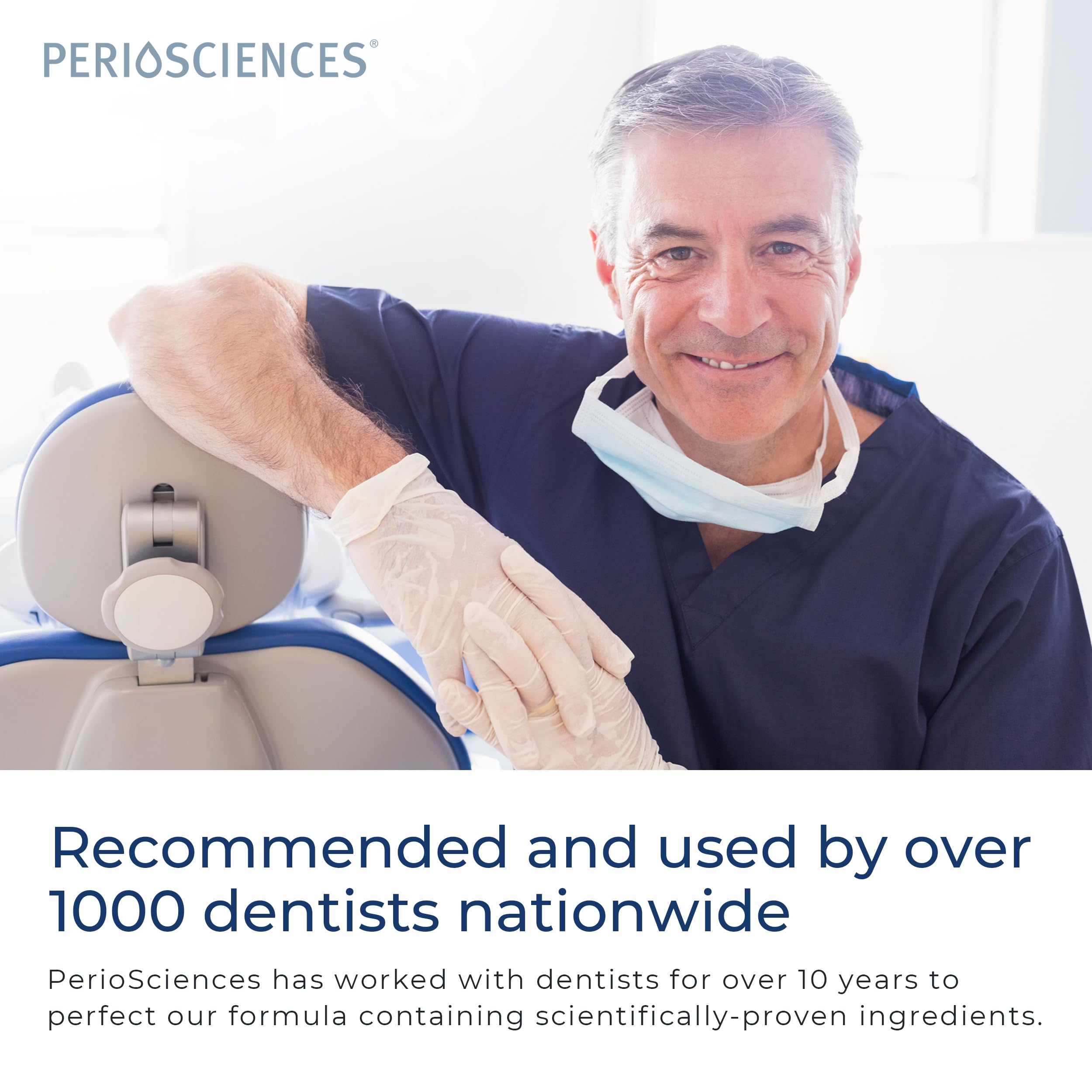 PerioSciences LED² Electric Toothbrush with 4 Cleaning Modes - Rechargeable Light Therapy Toothbrush for Oral Care & Teeth Whitening - Perfect for Travel, Home Use and Gum Health Maintenance