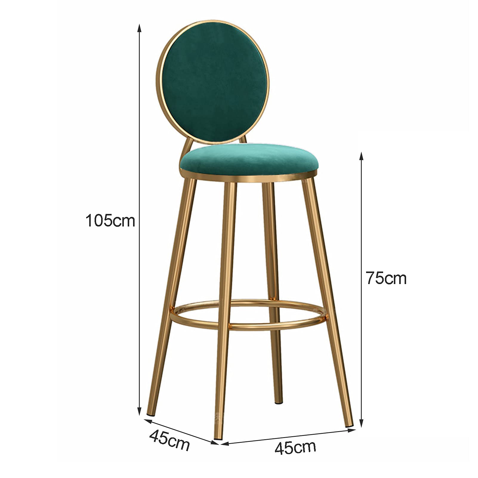Velvet Bar Stools Set of 2 - 30