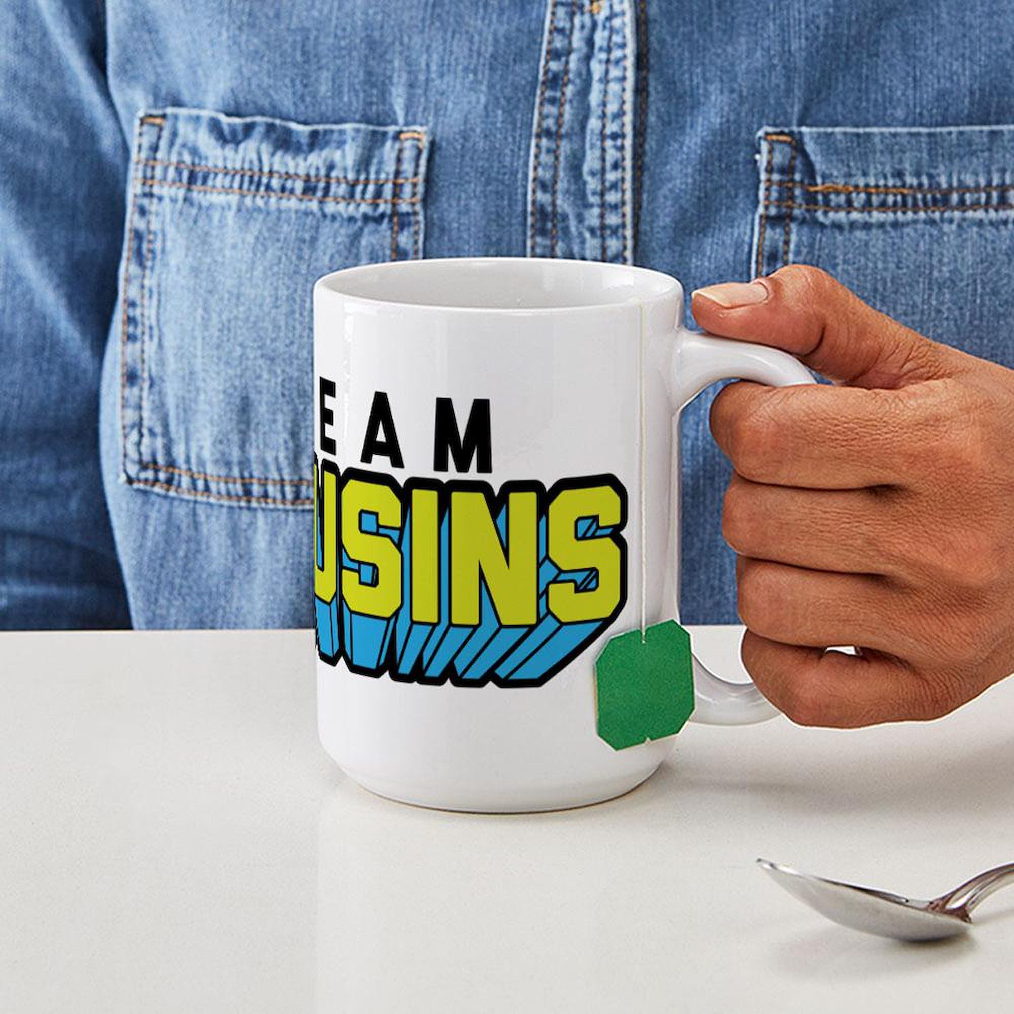 Team Cousins 15 oz (444 ml) Ceramic Coffee Mug - Perfect for Office, Home & Gifts | CafePress