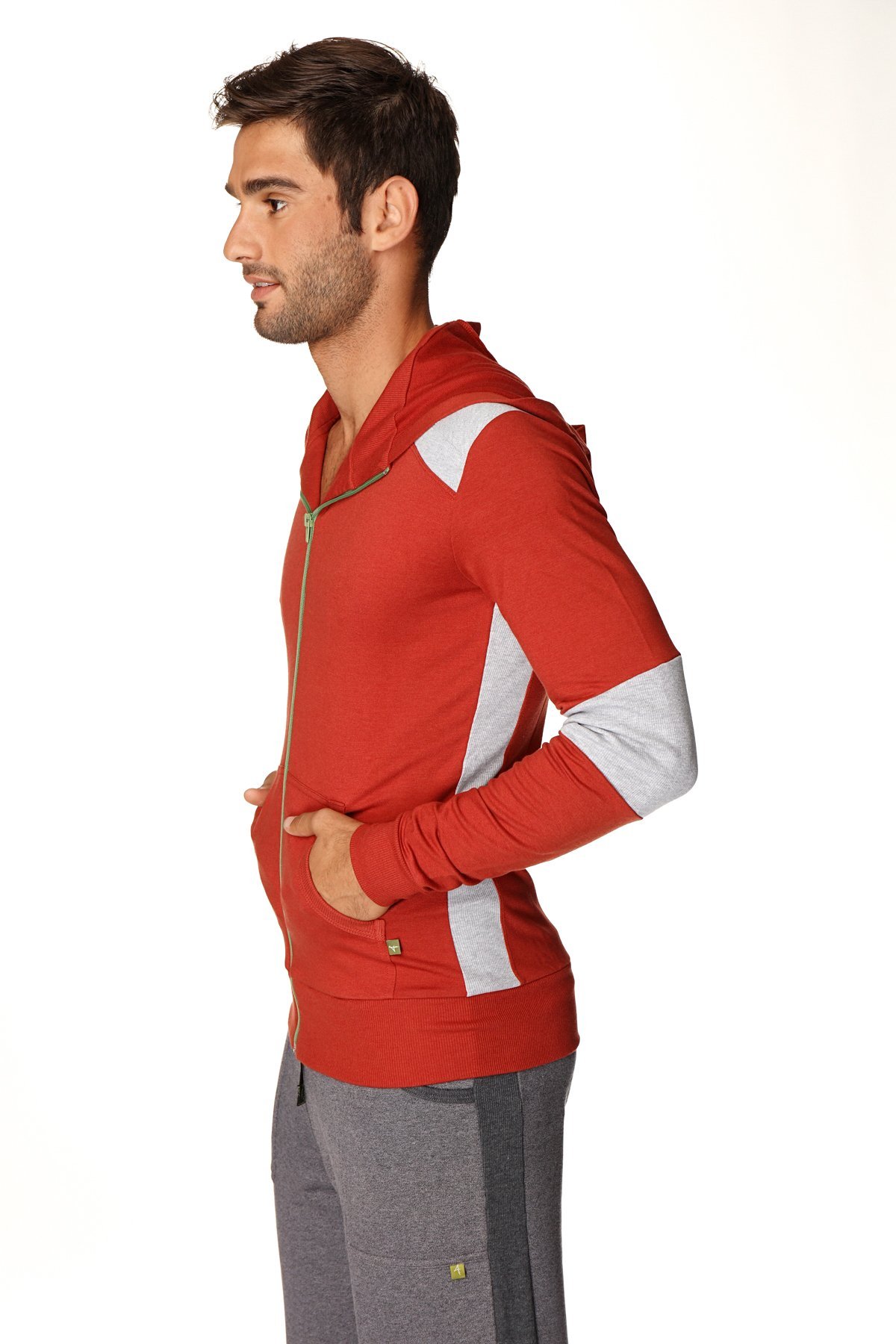 4th Men's Crossover Transition Hoodie - Modal French Terry Workout Hooded Sweatshirt for Gym, Yoga & Running | Made in USA | Stretch Fit European Style | Perfect for Athleisure & Active Lifestyle