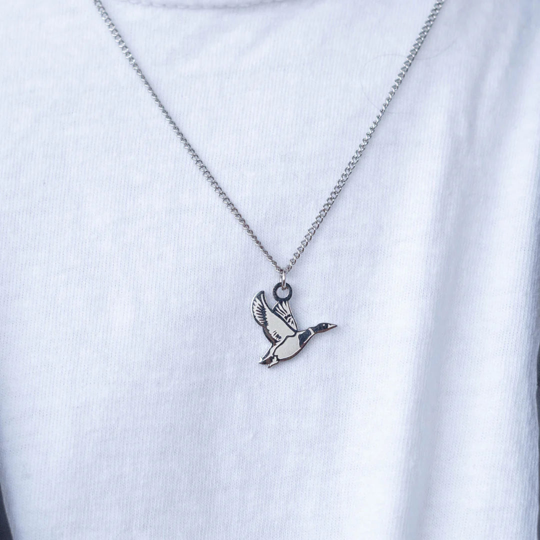 Old South Apparel Duck Stainless Steel Necklace & Pendant - Waterproof Jewelry for Women & Men - Perfect for Outdoor Adventures, Gifts & Everyday Wear