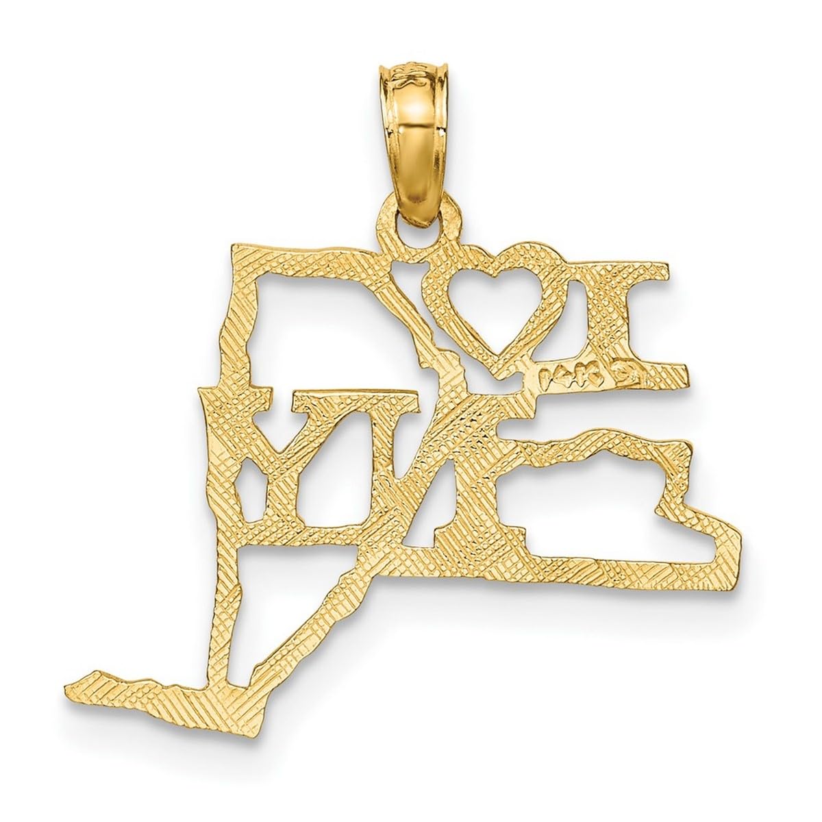 10K Solid Gold New York State Pendant Necklace for Women - Elegant Layering Jewelry, Perfect for Gifts, Anniversaries & Everyday Wear
