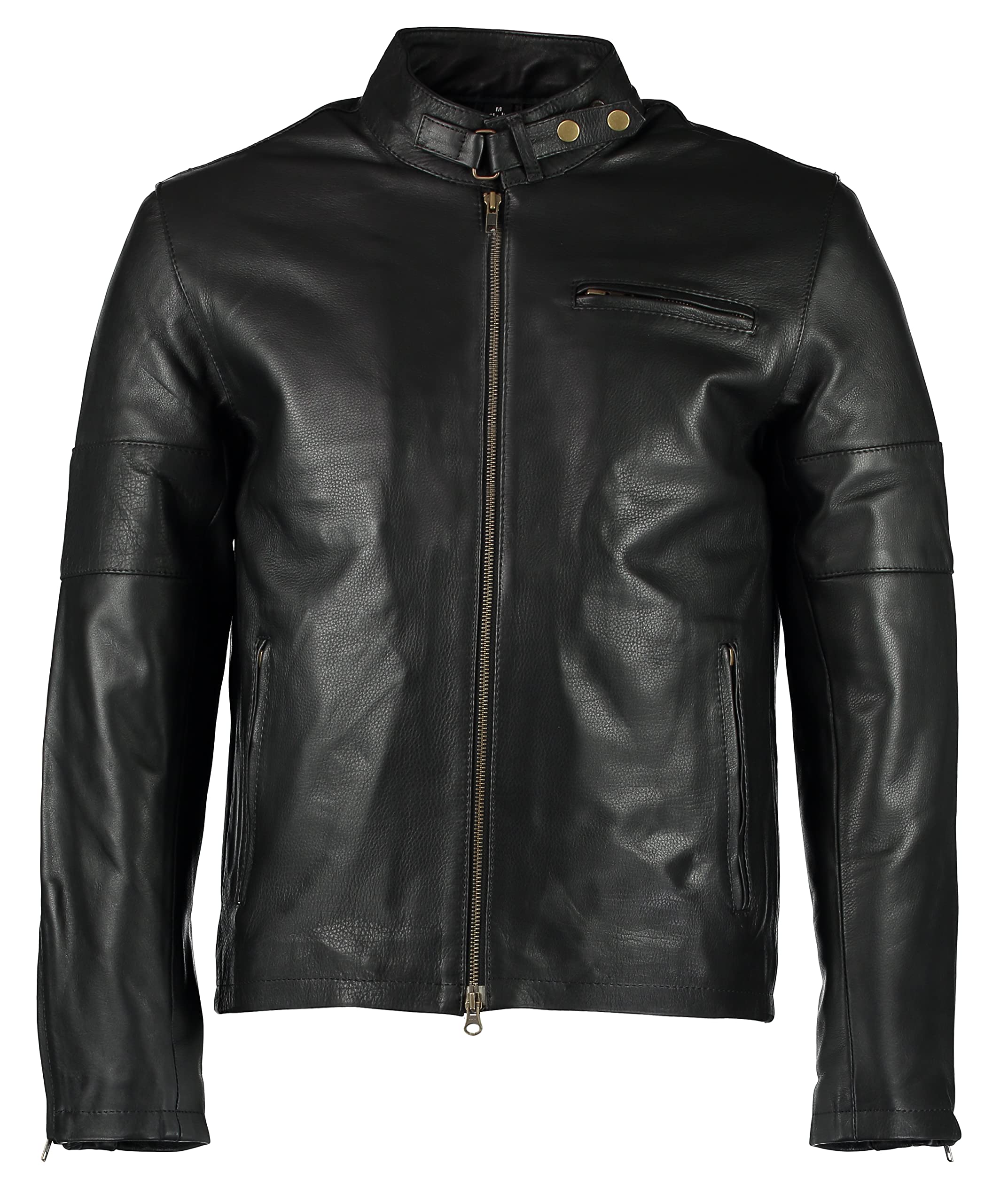 Men's Daytona Black Classic Leather Jacket - Genuine Leather Motorcycle Jacket for Men - Perfect for Riding, Casual Wear & Outdoor Adventures