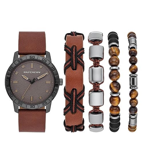 Brown/Gunmetal Bracelet Set