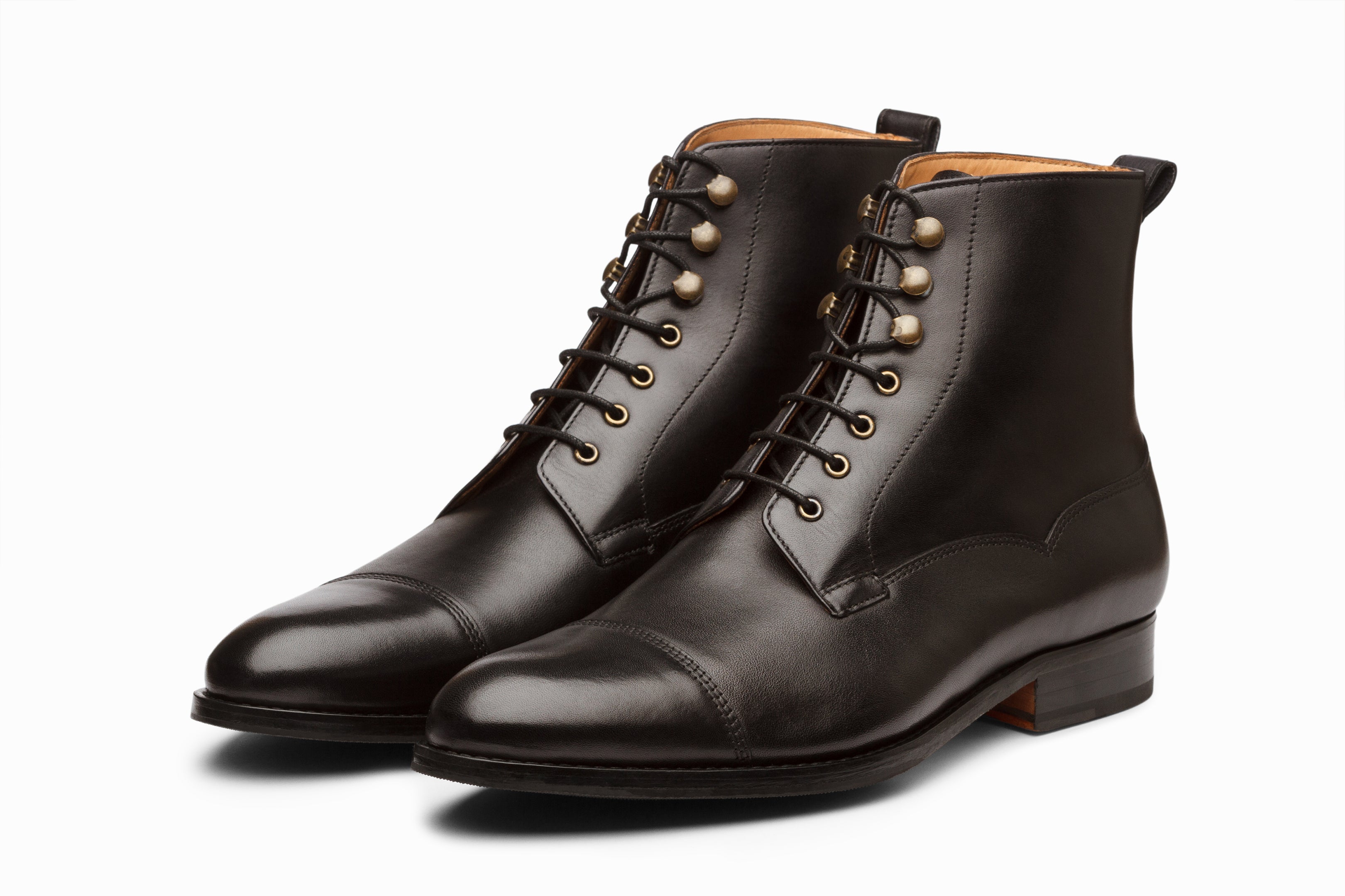 Men's Black Derby Boots - Classic Leather Ankle Boots for Casual & Formal Wear | Perfect for Office, Dating & Outdoor Activities